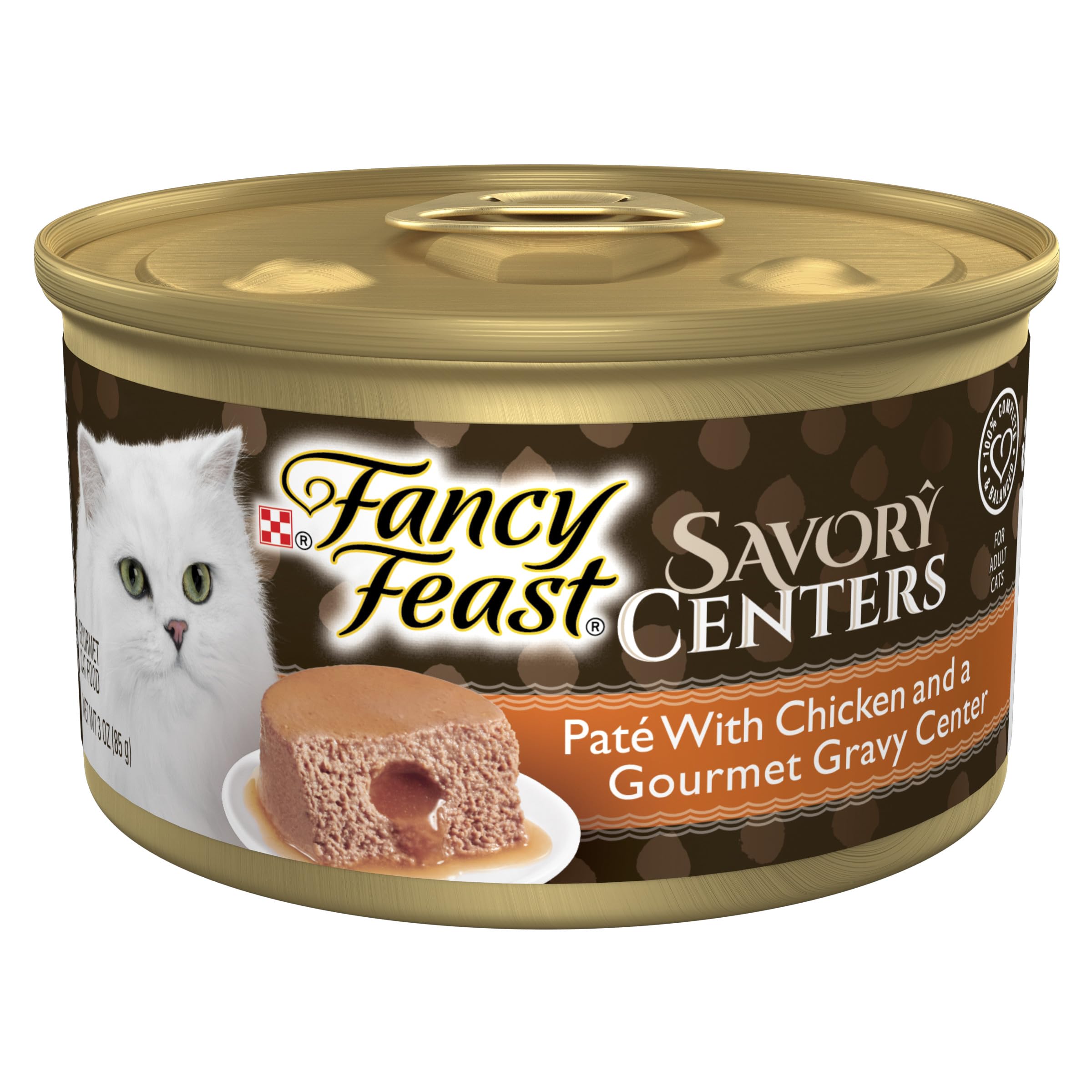 Purina Fancy Feast Savory Centers Pate Adult Wet Cat Food With Tuna and a Gravy Center - (Pack of 24) 3 oz. Cans
