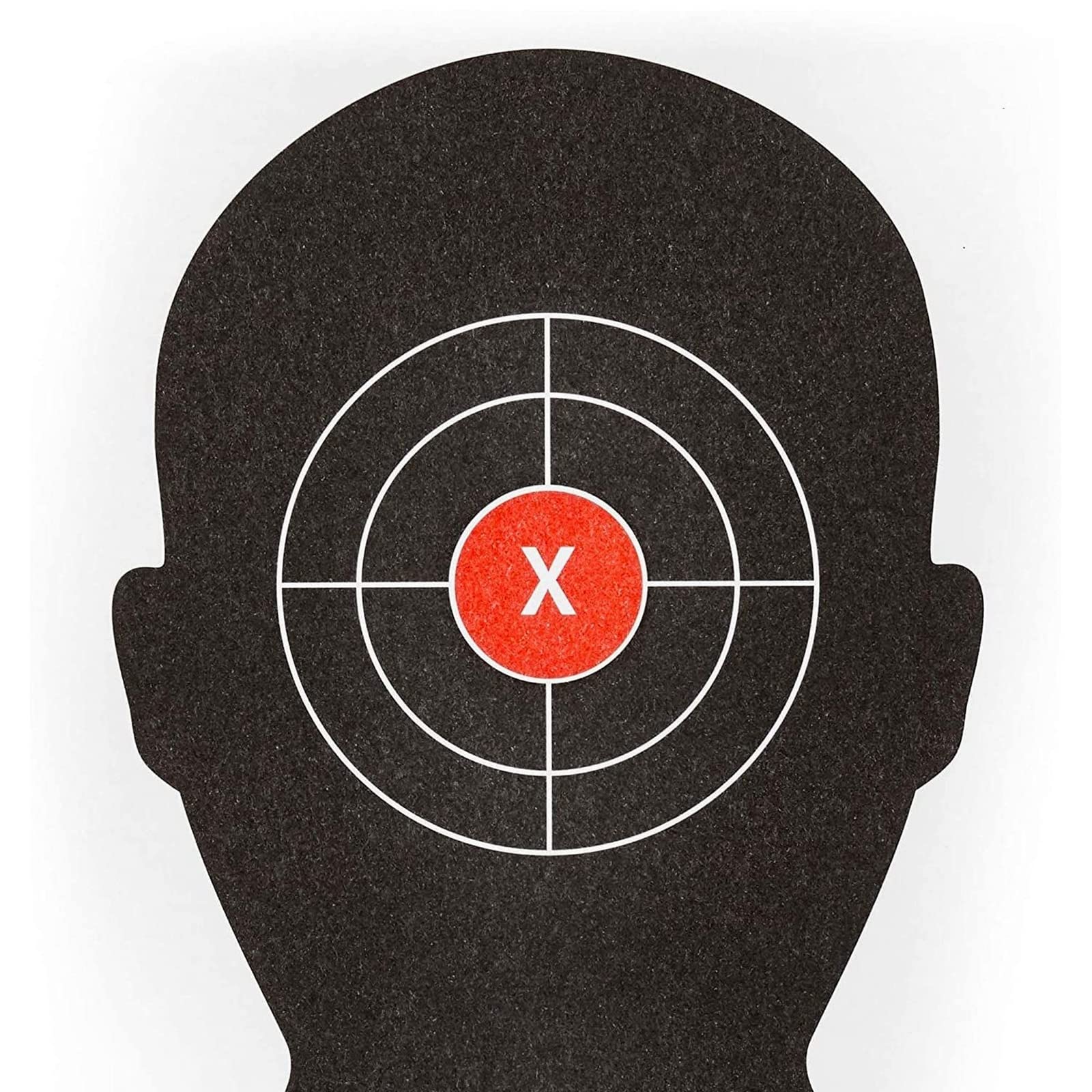 Juvale Paper Shooting Targets for Shooting Range - 50 Pack, 14 x 22 in, Silhouette & Red Bullseye - Pistol Targets