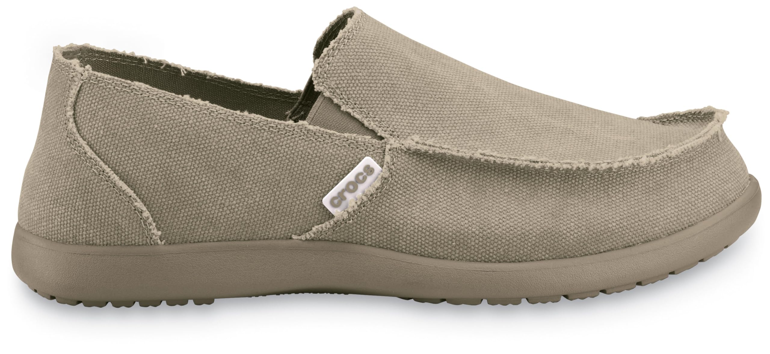 Crocs Men's Santa Cruz Loafers, Comfortable Men's Loafers, Slip On Shoes, Khaki/Khaki, 12 Men