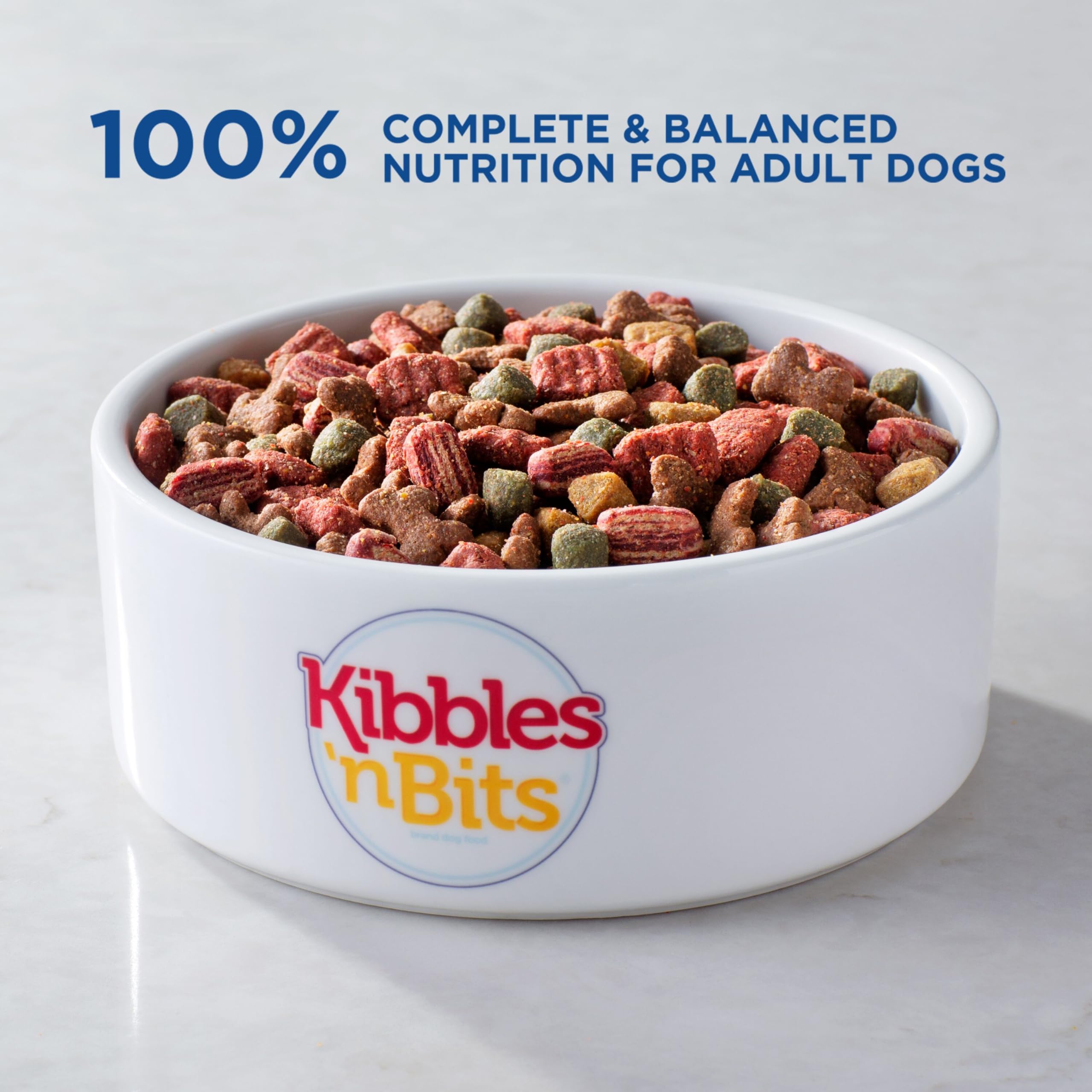 Kibbles 'n Bits Mini Bits Small Breed Dry Dog Food, Savory Bacon & Steak Flavor for Adult Dogs, 3.5 lb. Bag