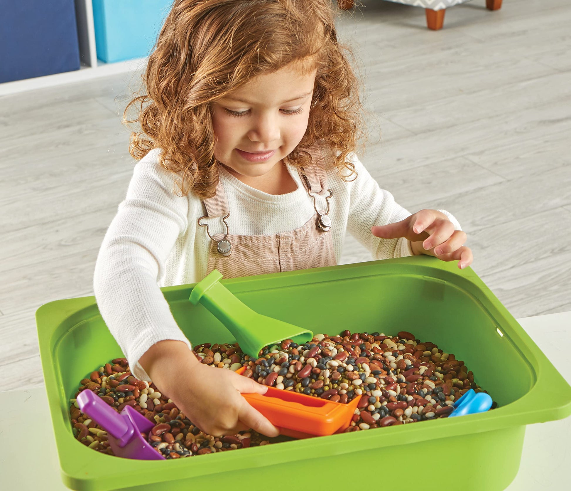 Learning Resources Helping Hands Sensory Scoops - Fidget Sand Toys, Water Bin Play, Tool Set, Fine Motor Games, Toddler Daycare Essentials, Homeschool Preschool, Kinetic Creativity For Kids
