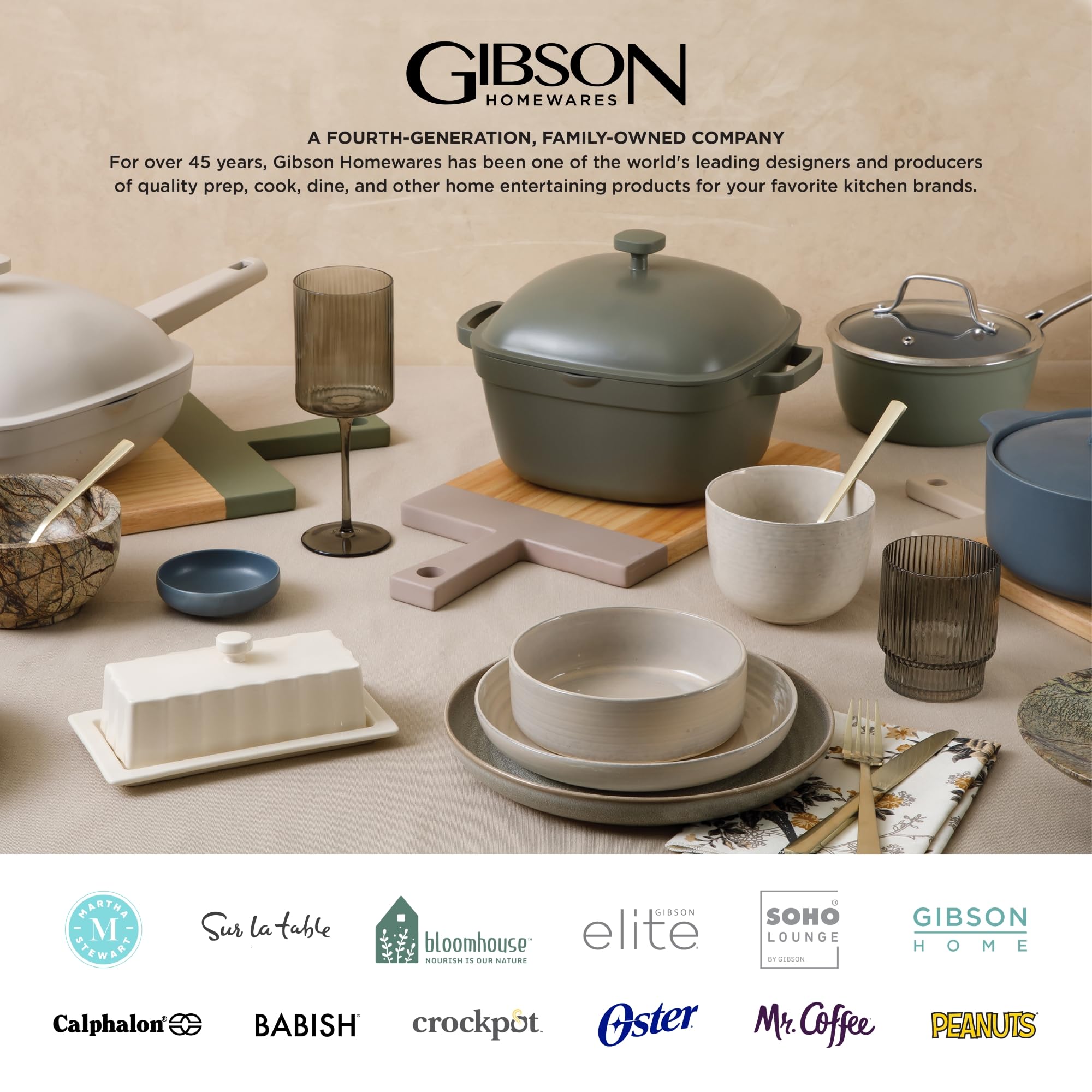 Gibson Home Zen Buffet Porcelain Chip and Scratch Resistant Dinnerware Plates, Bowls, and Mugs Set, Service for 4 (16pcs), White (Square Dishes)