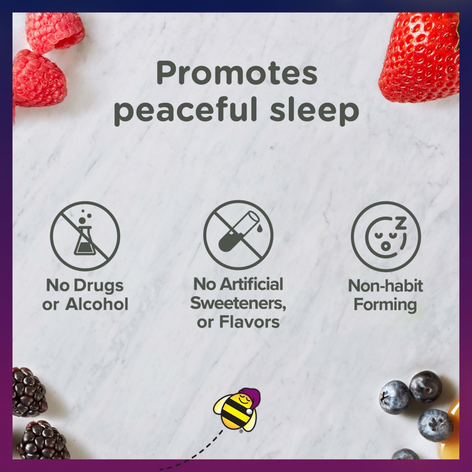 Zarbee’s Kids Melatonin Sleep Aid Chewable Tablets, 1 mg, Drug & Alcohol-Free, Non-Habit Forming, Natural Grape Flavor, No Artificial Sweeteners or Dyes, Gluten Free, Ages 3+, 50 Ct Bottle
