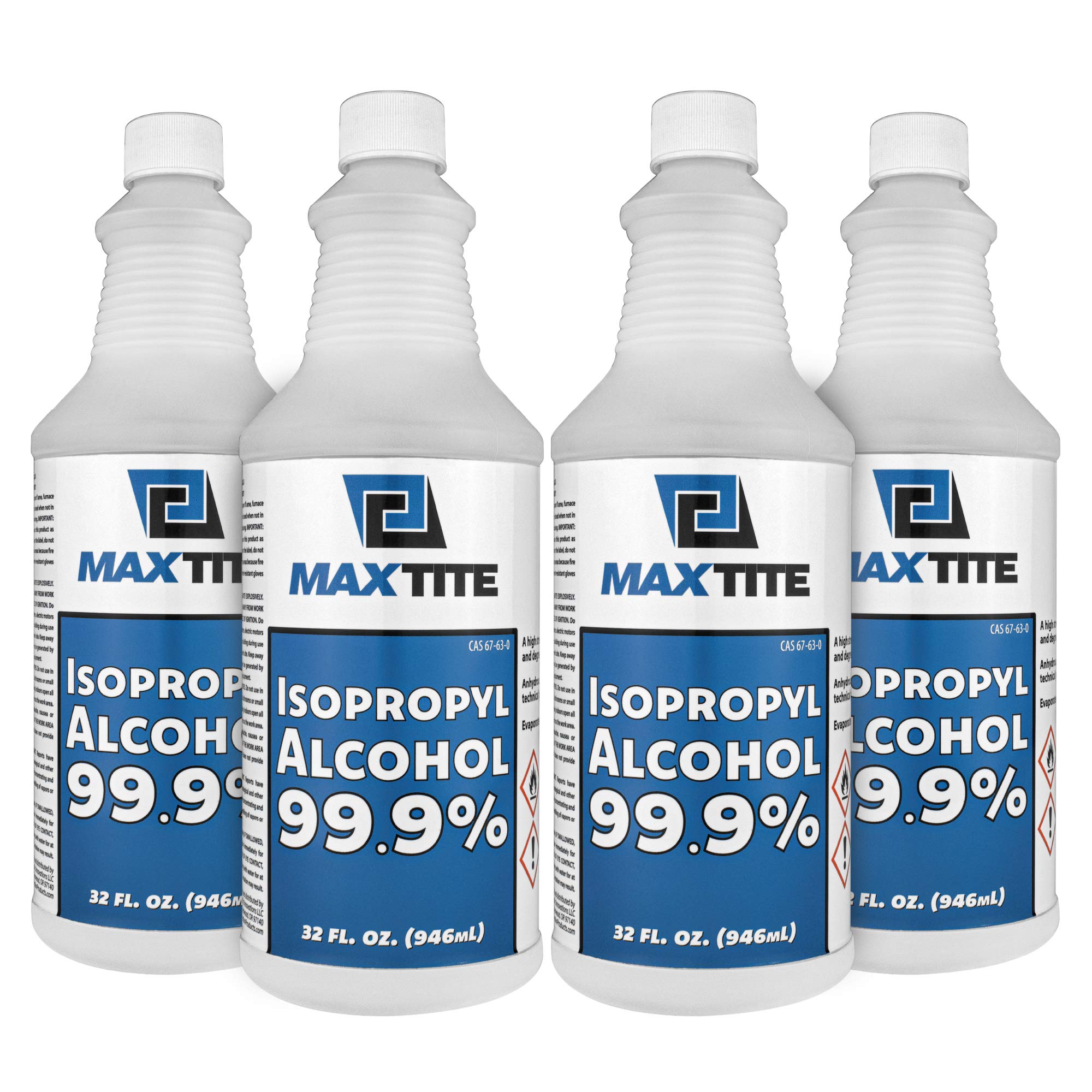 MaxTite Isopropylalkohol 99,9 % (1 Gallone (32 Unzen, 4er-Pack))