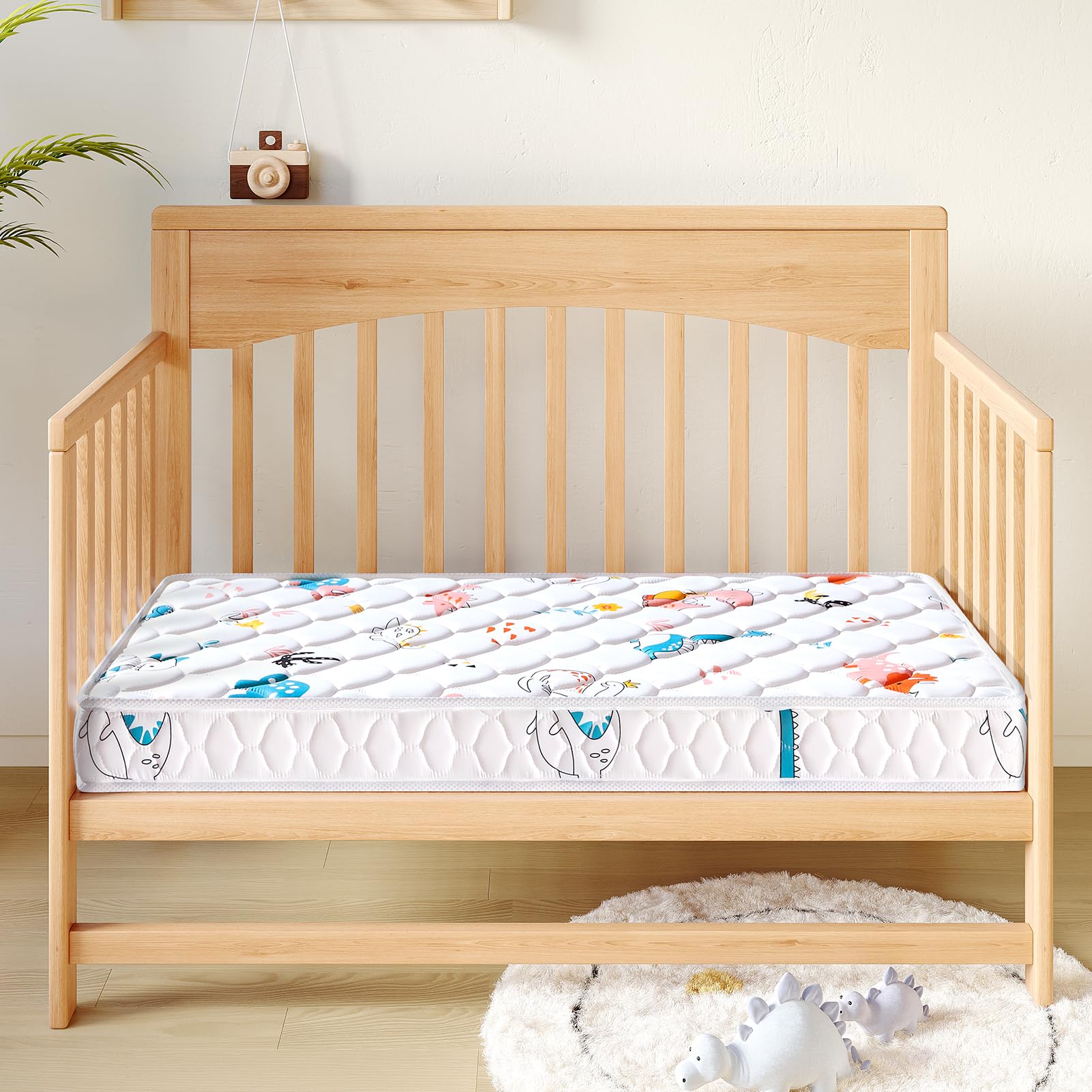 Letmxiu Premium 5" Crib Mattress and Toddler Mattress, Dual-Sided and Firm, Hypoallergenic Crib Mattress, Fits Standard Crib and Toddler Bed
