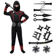 Spooktacular Creations Halloween Ninja Costume, Black Ninja Costume Kids, Ninja Accessories Costume Set, ninja dressing up, Halloween Costumes for Boys DressUp and RolePaly Party (Small (5-7 yrs))