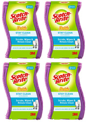 8 Pack Scotch Brite Stay Clean Scrubber