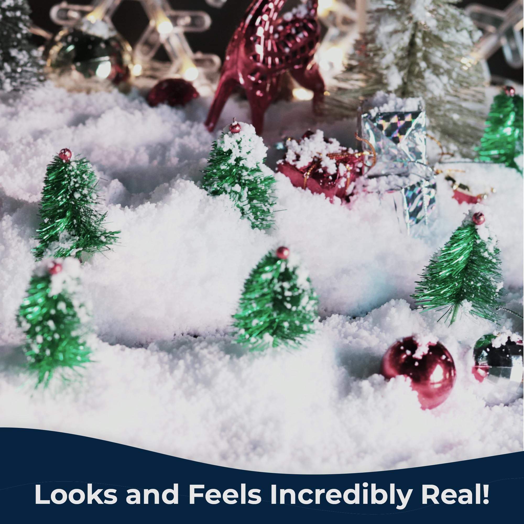 Let it Snow Instant Fake Snow Powder – Made in USA, Perfect for Kids, Holiday Decorations, Sensory Play, and Slime - 1 Pack - Makes 1 Gallon