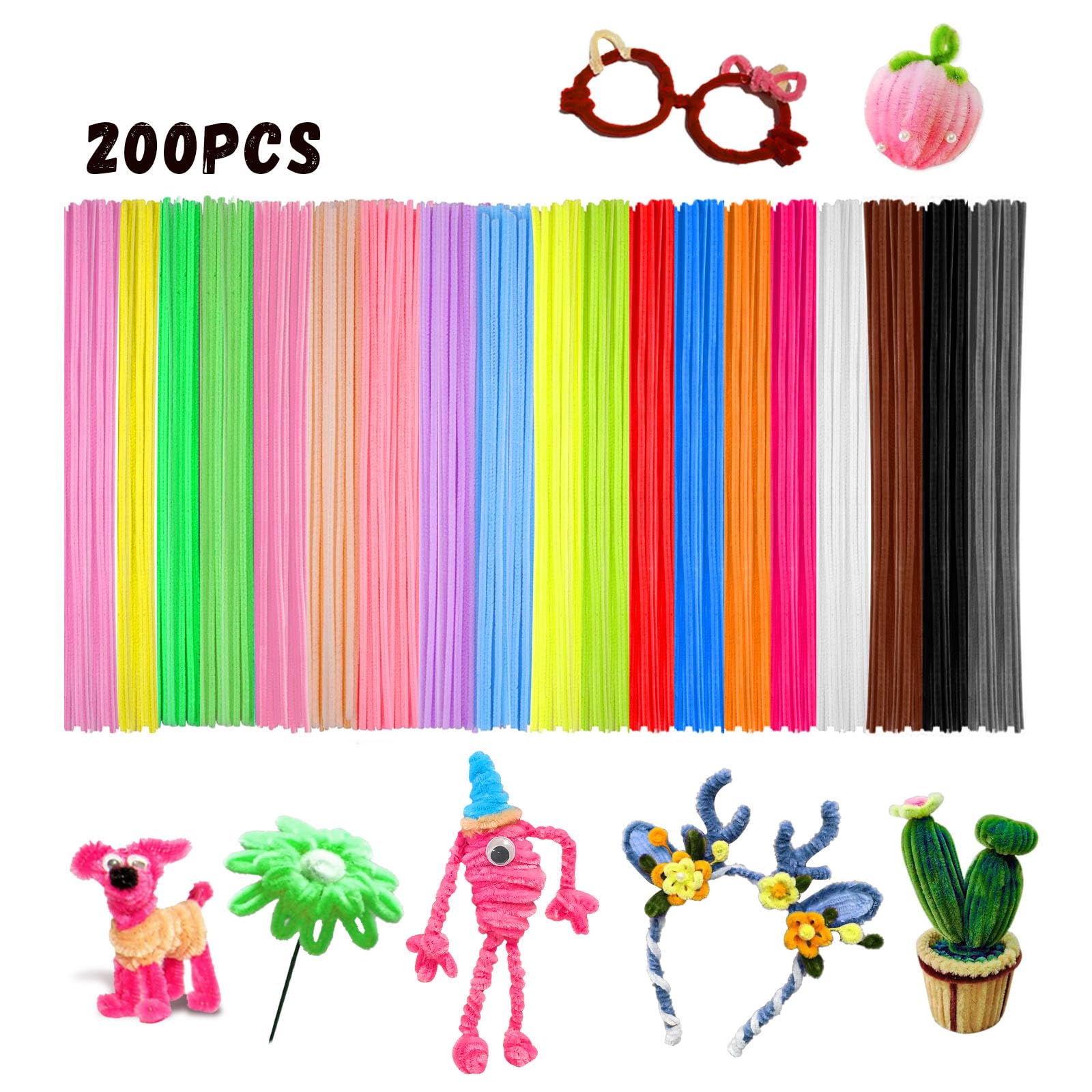 Pipe Cleaners Craft Bulk,Kids Toys & Games,Christmas Gifts,Arts Crafts,Chenille Stems Art Supplies for Projects Creative DIY Room Decor,Christmas Decorations,Juegos Para NiÃÂ±os Fidget Toys for Ages 5-7