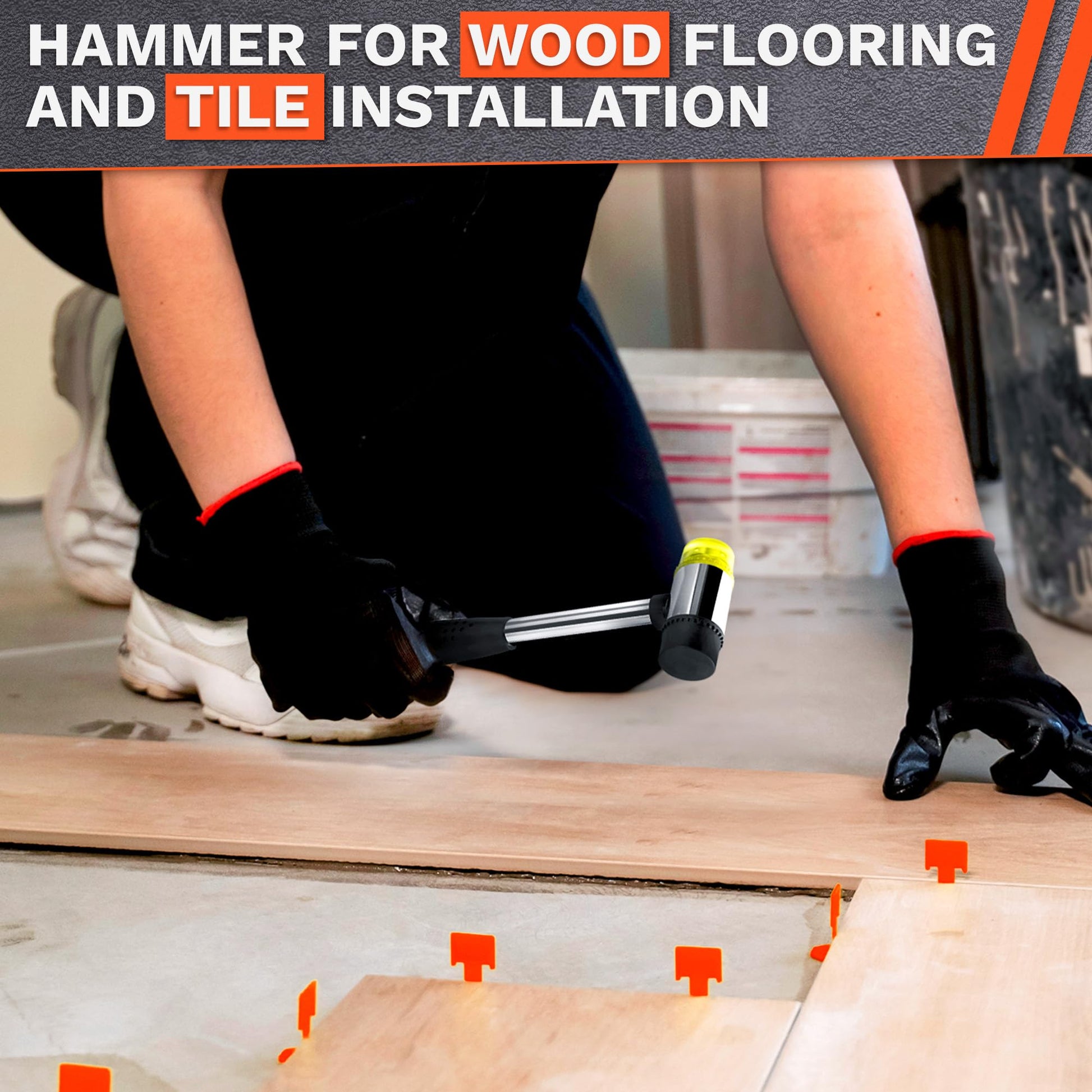 Small Rubber Mallet Hammer – 25 mm Lightweight Double-Sided Rubber and Plastic Head | Non-Slip Ergonomic Grip | Durable, Scratch-Free Tool for Jewelry Making, Crafting, Furniture Assembly, and Repairs