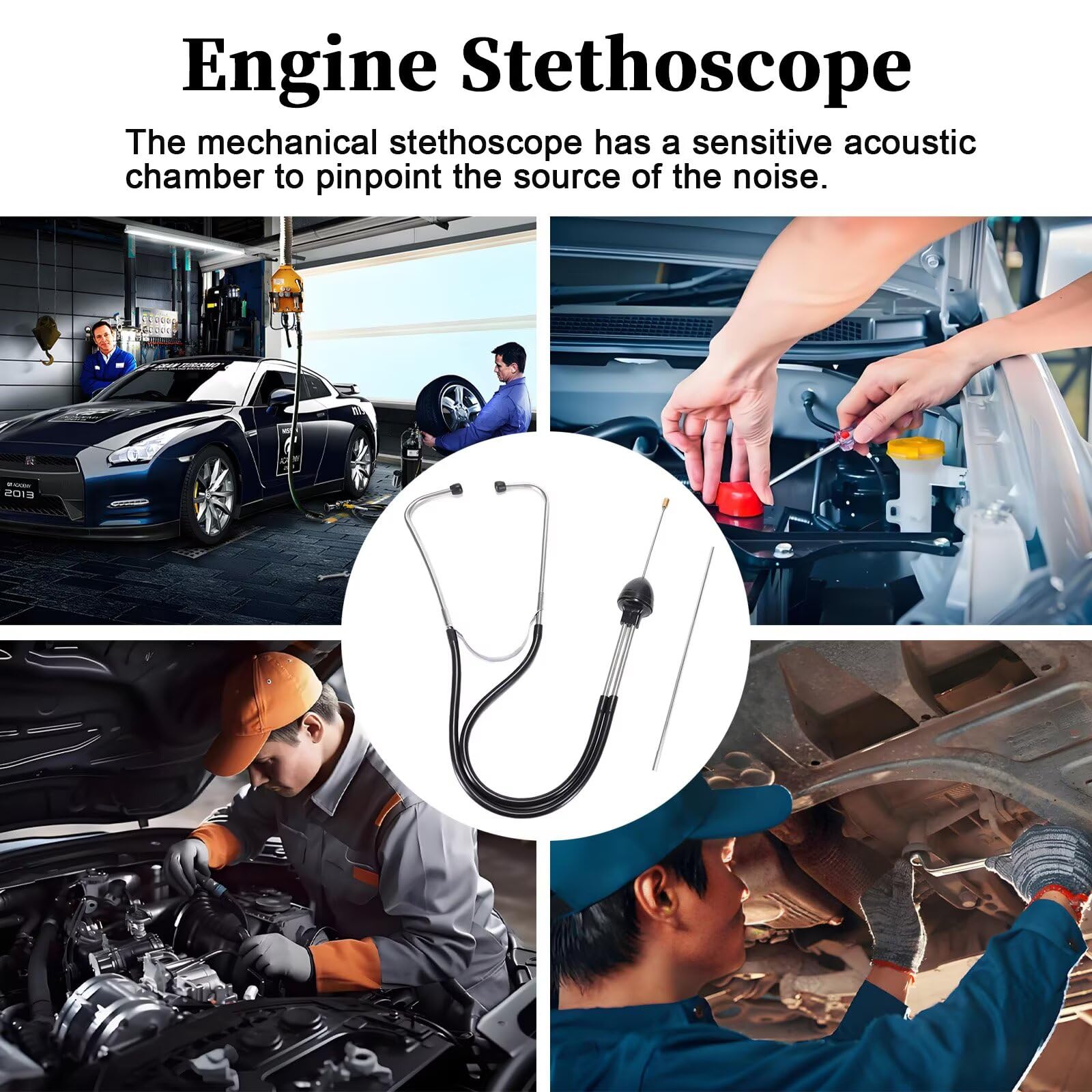 BFXM Car Mechanic Stethoscope, Automotive Stethoscope Engine Diagnostic Tool, Automotive Tools Universal for Car Truck SUV Motorcycle RV