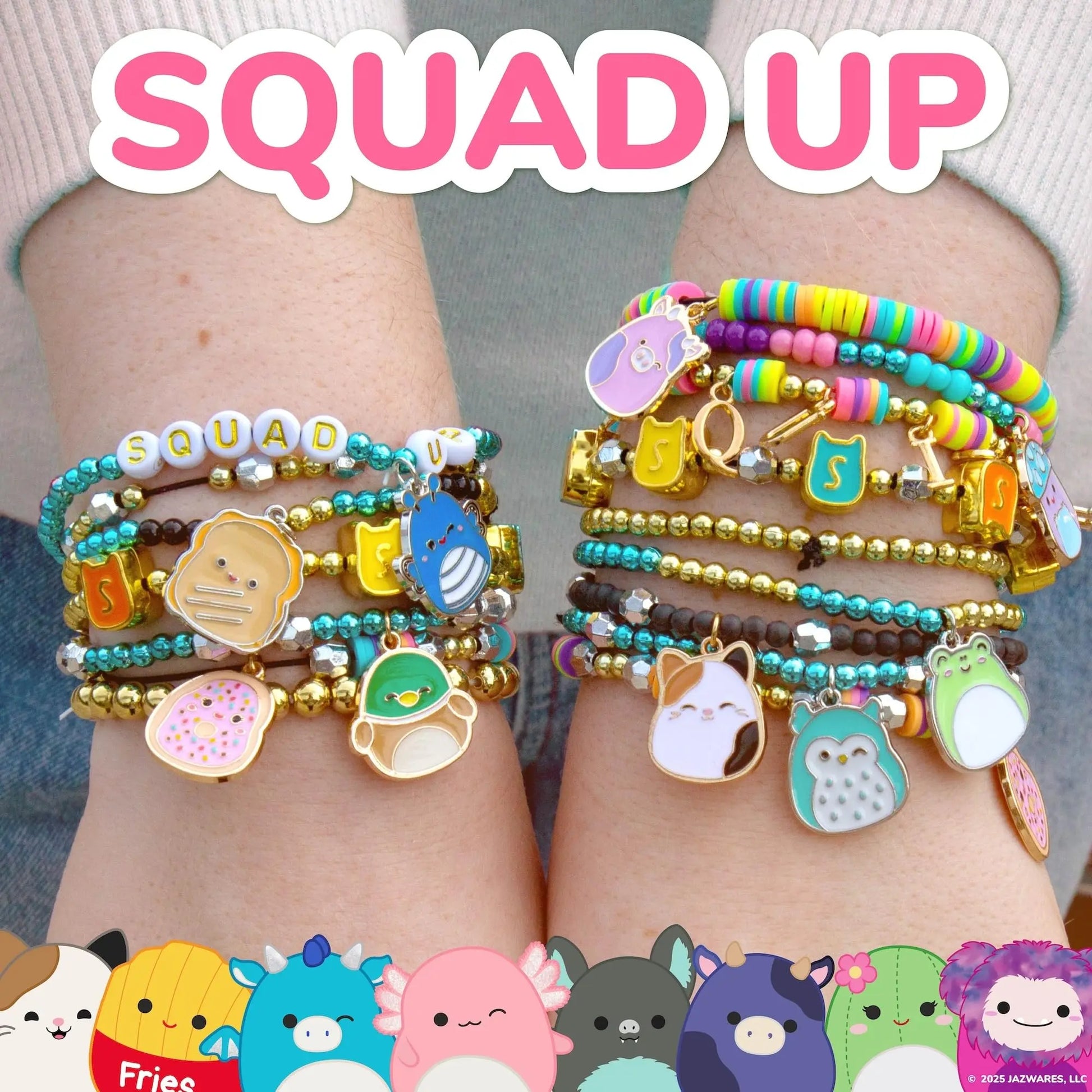 Squishmallows Original Bracelet Design Set, Cute & Friendship Bracelet Kit, Jewelry Making Kit, Charm Bracelet Making Kit, Beading & Jewelry Making, Friendship Bracelet Making Kit