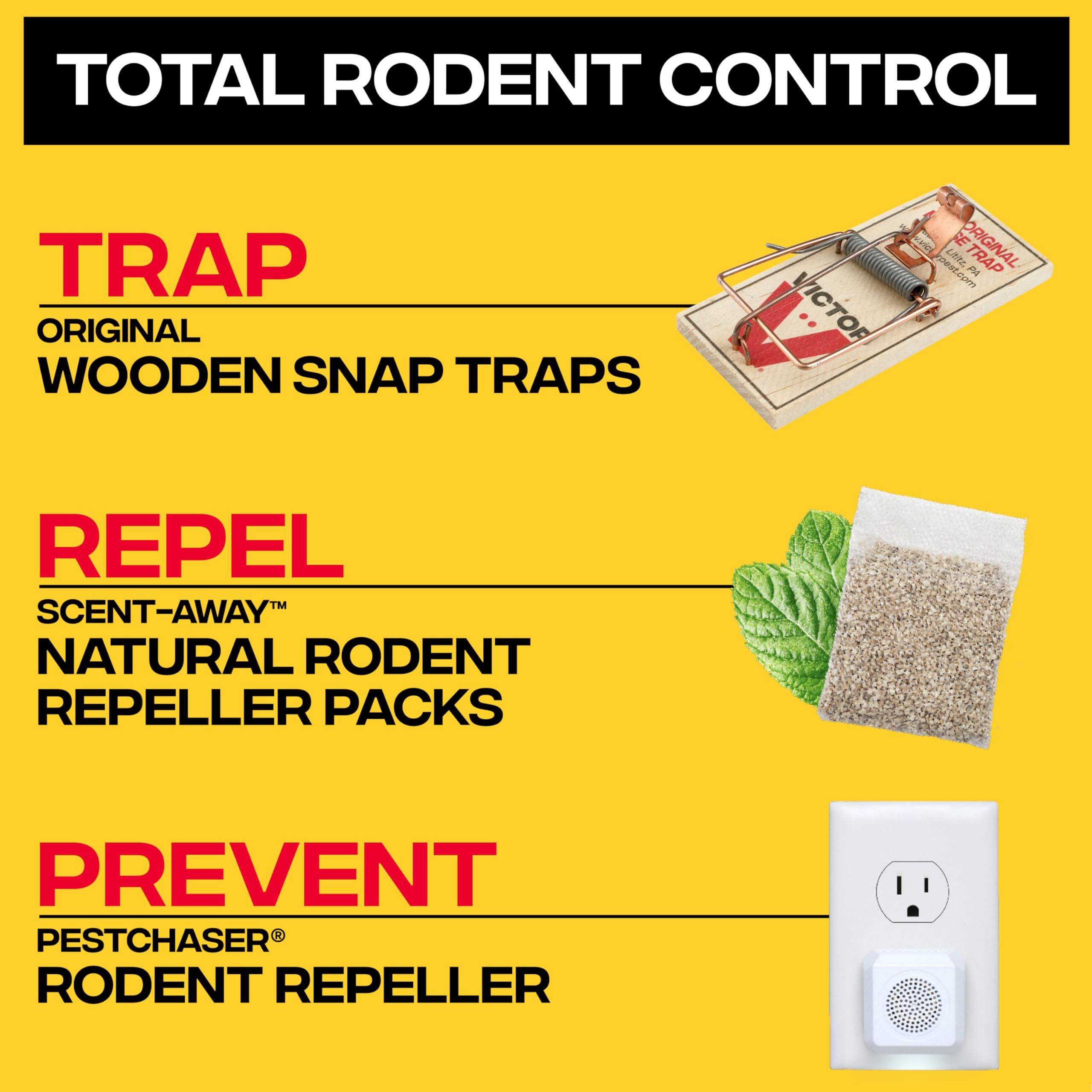 Victor Mouse Traps M150-12, Metal Pedal, Sustainably Sourced FSC Wood, Wooden Mouse Traps, 12 Medal Pedal Traps