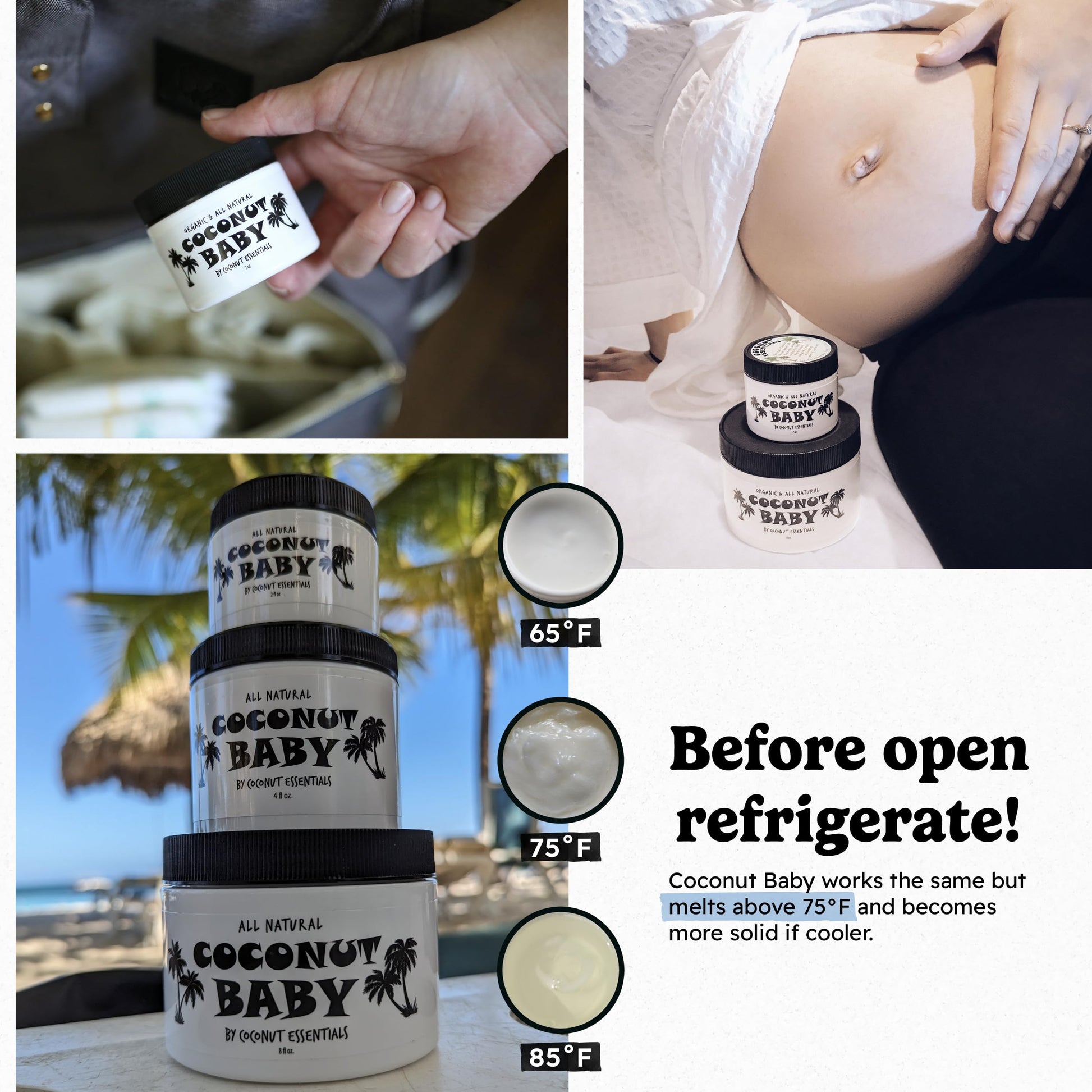 Coconut Baby Oil for Hair & Skin Care, Natural & Organic, Coconut Oil for Cradle Cap, Eczema, Infant Scalp Relief, Hair Oil for Curly Hair - Newborn Moisturizer for Sensitive Skin, Unscented - 2 fl oz