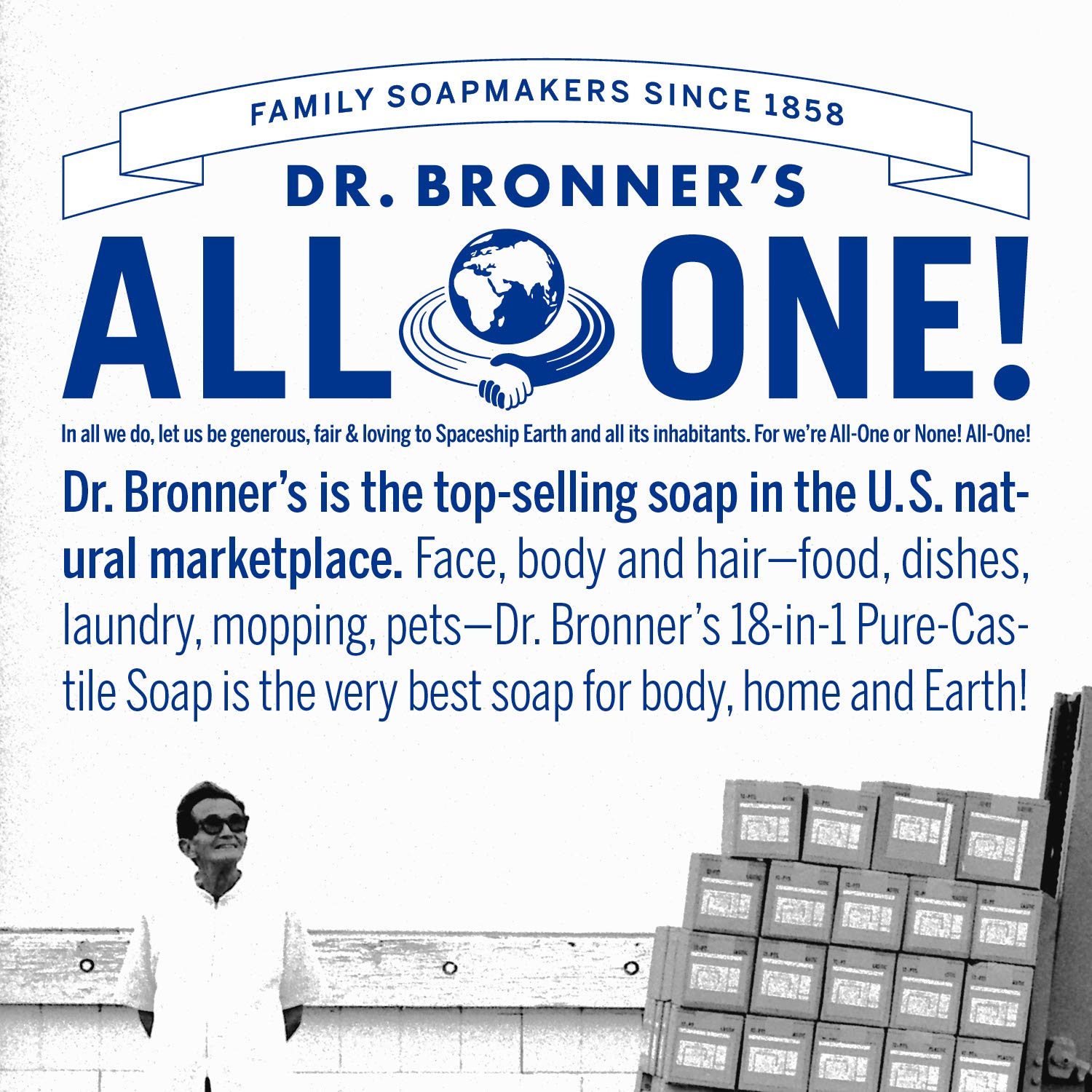 Dr. Bronner's Magic Soap-Reine Castile Flüssigseife (Zitrus, 946 ml, 2er-Pack) – Mit regenerativ-biologisch zertifizierten Ölen, 18-in-1 Anwendungen: Körper, Haare, Wäsche, Haustiere & Geschirr, Konzentriert, Vegan, GMO-frei