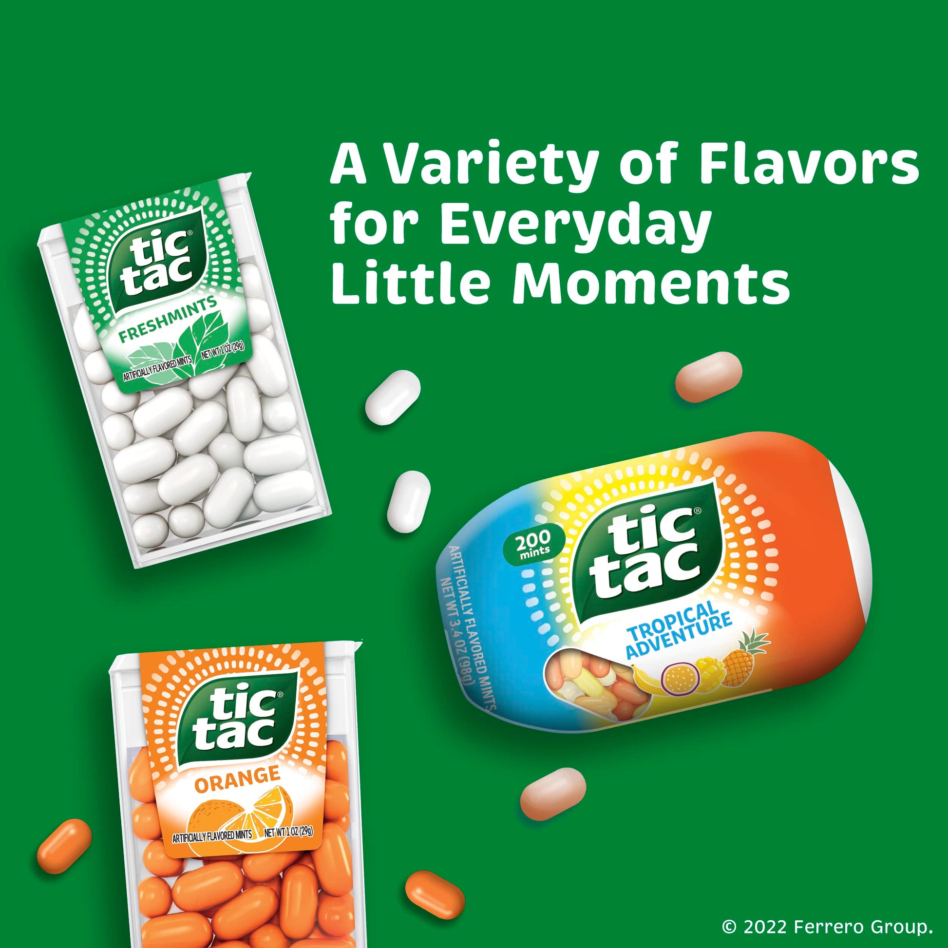 Tic Tac Freshmint Breath Mints, Bulk 12 Pack, On-The-Go Refreshment, 1.7 oz Each