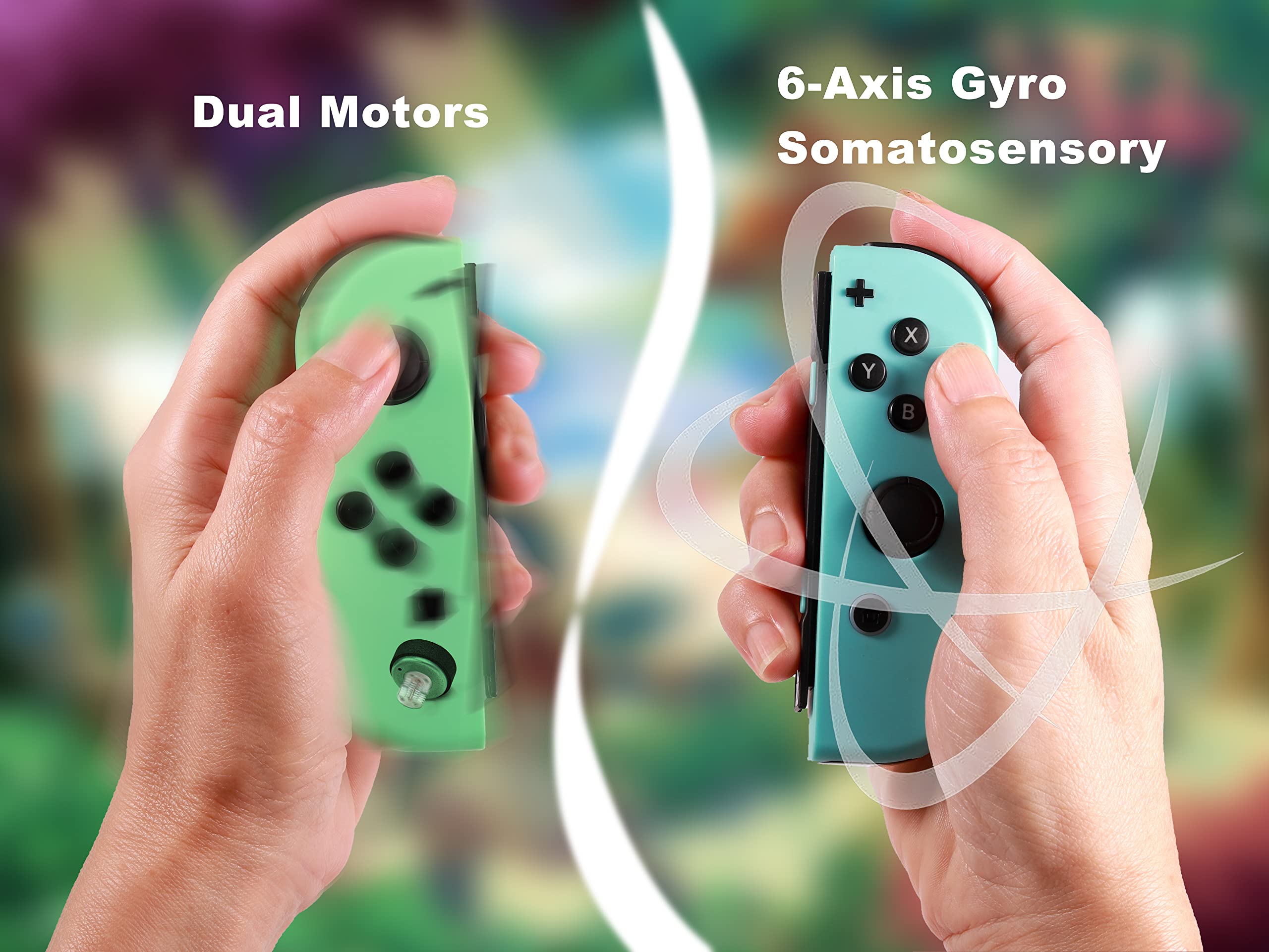 Strhsek Replacement for Switch Controller, Controllers Compatible with Switch/Lite/OLED, Support Motion Control/Dual Vibration/Wake-up