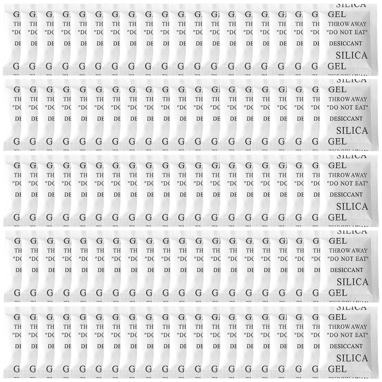 Silica Gel Packets, 50PCS 5 Gram Premium Transparent Desiccant Packs for Storage, Moisture Absorbers for Control Absorbing, Desiccant Dehumidifiers Bags for Electronics, Clothes Shoes, Jewelry, Spices