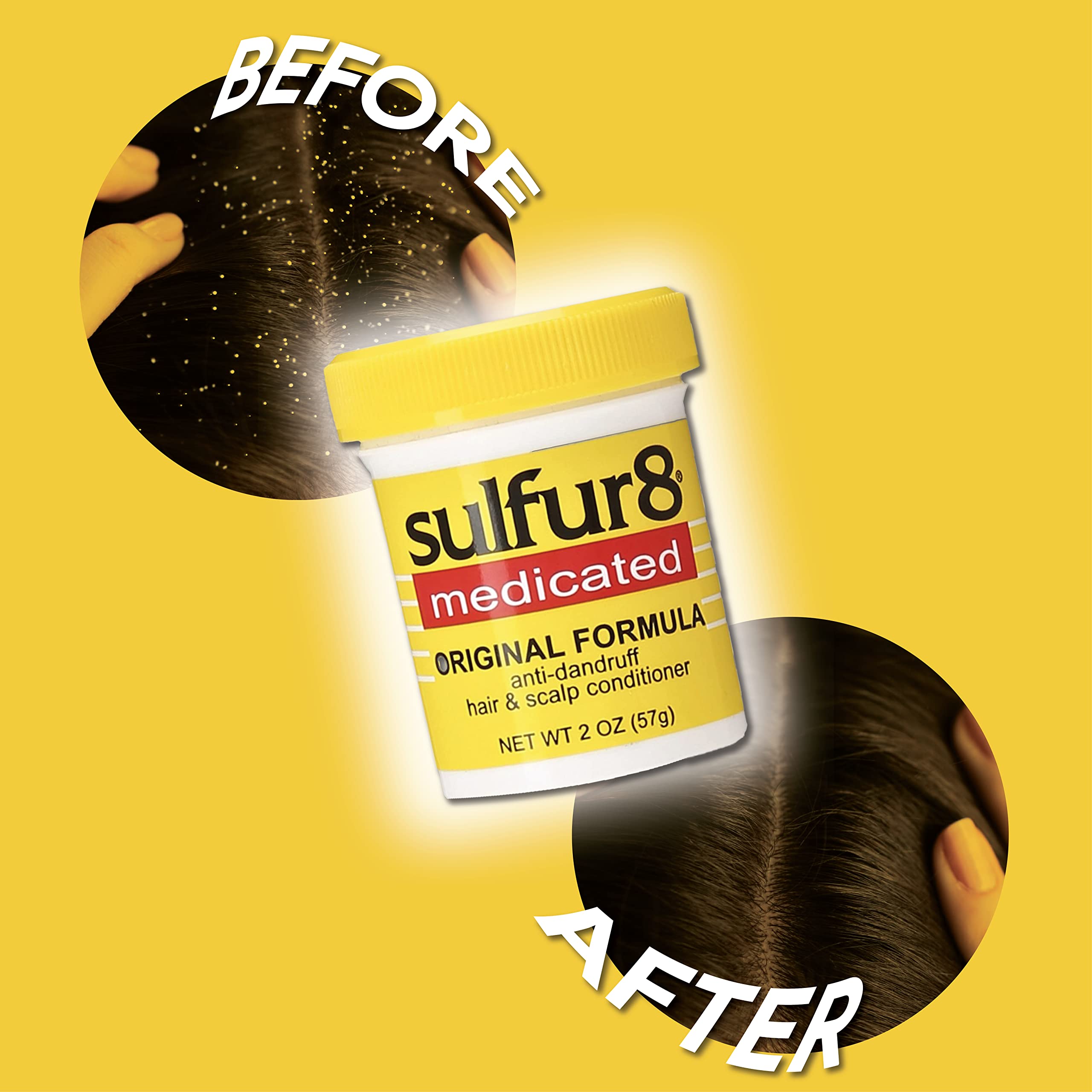 Sulfur8 Medicated Original Formula Anti-Dandruff Hair & Scalp Conditioner, 2 OZ - 2 Pack