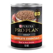 Purina Pro Plan Complete Essentials Classic Pate Dog Food, Beef and Rice Entre - (Pack of 12) 13 oz. Cans