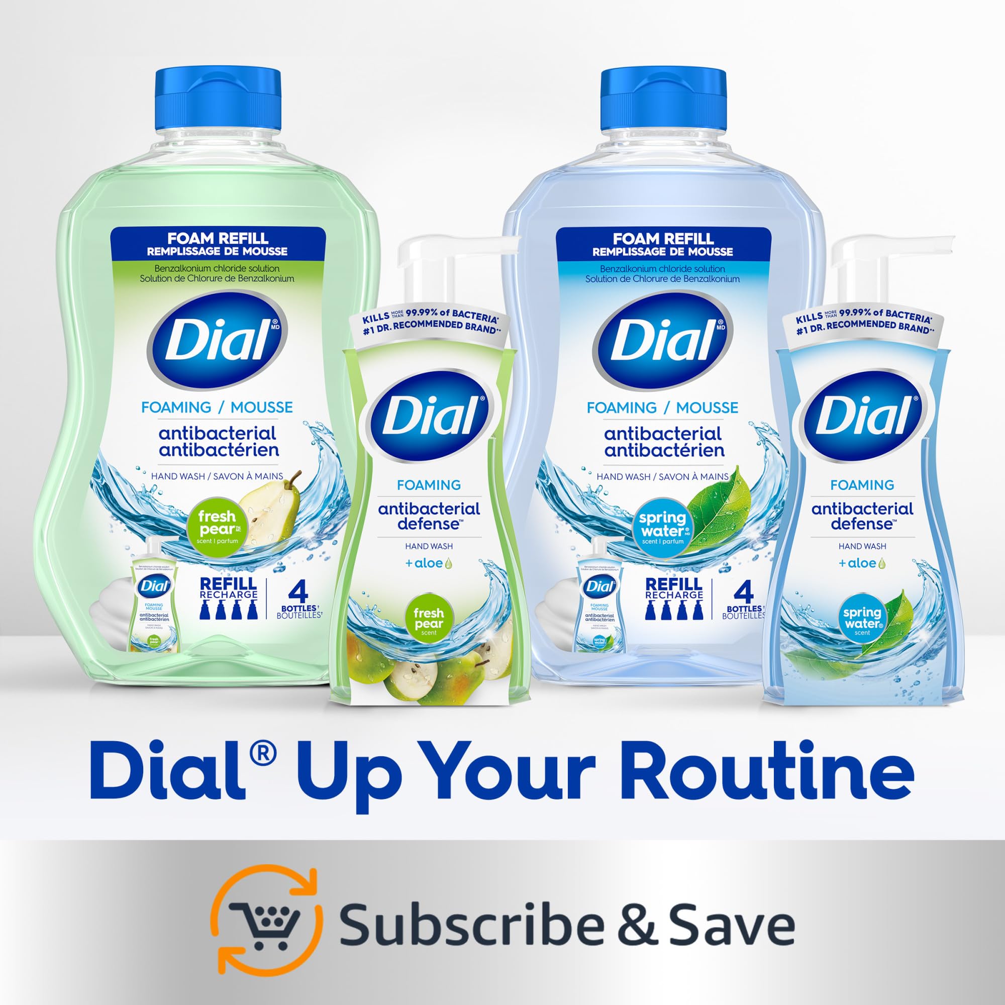 Dial Antibacterial Foaming Hand Soap Refill, Spring Water, 52 fl oz (Pack of 1)