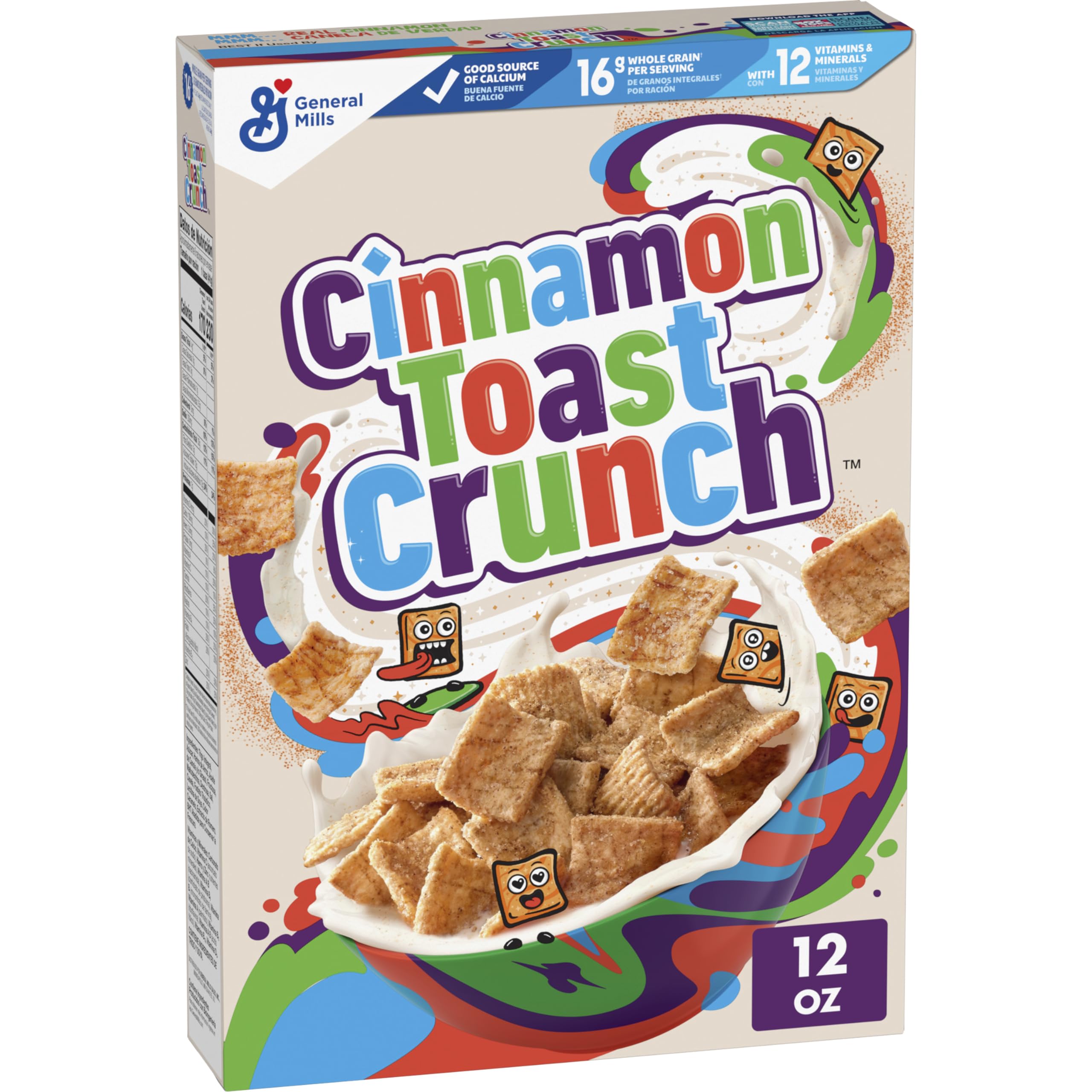 Cinnamon Toast Crunch Breakfast Cereal, Crispy Cinnamon Cereal, 12 oz