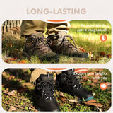 Stepace Round Shoelaces [2 Pairs] Heavy Duty Boot Shoe Laces for Hiking Work Boots Coffee Khaki-140(Dots)