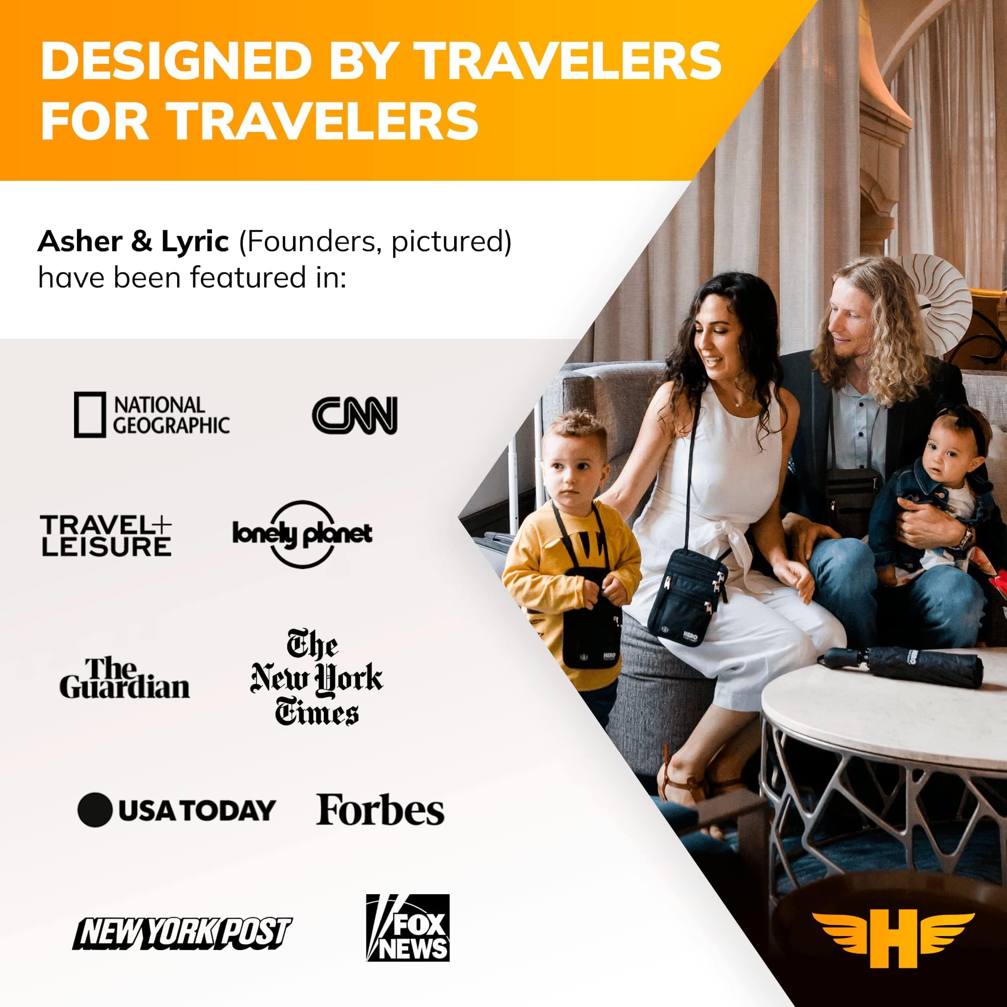 Hero Universal Travel Adapter – Power Plug for US Europe France UK Ireland Thailand NZ Australia 100+ Countries | 2 USB-A & 1 USB-C