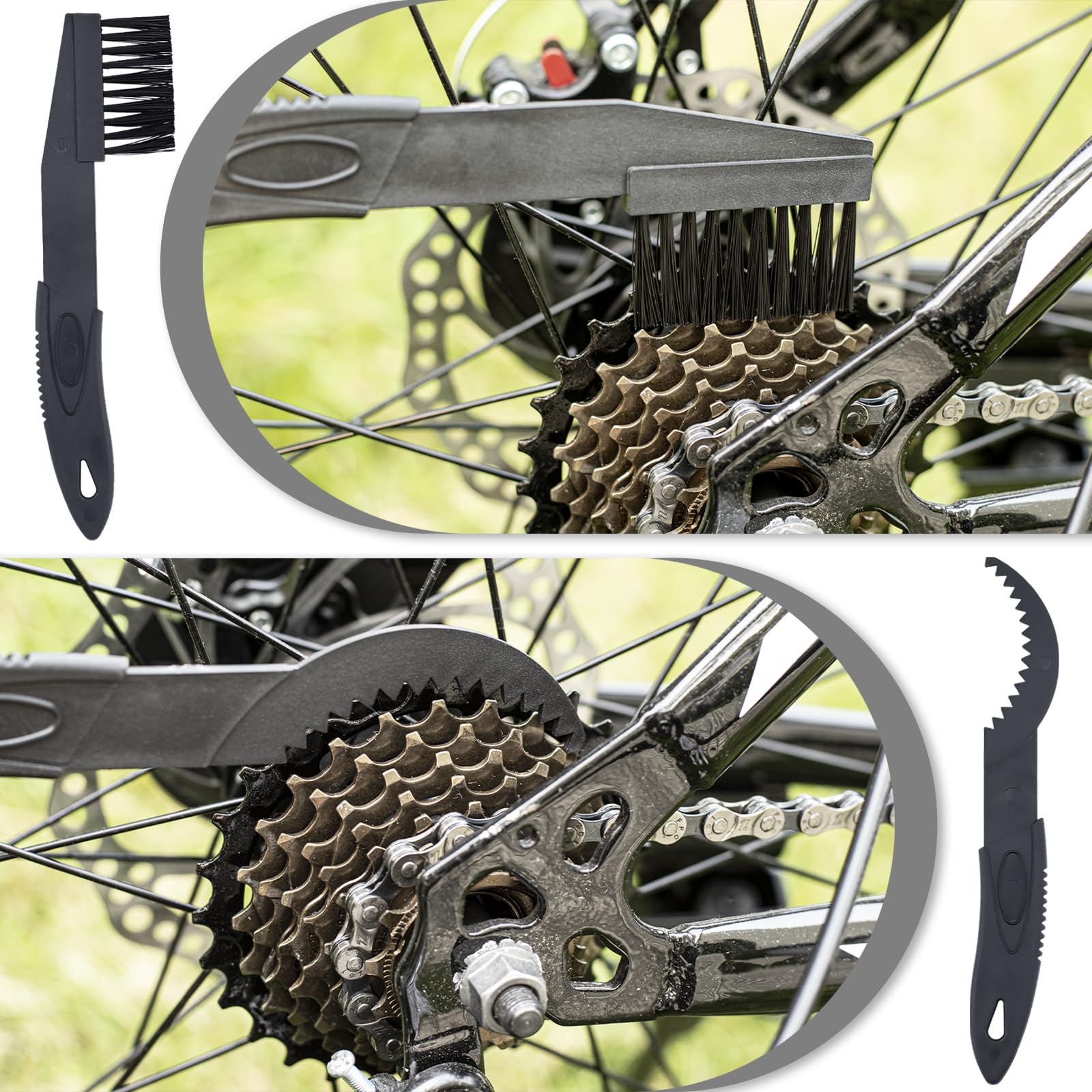 focopot Bike Cleaning Kit Including Bicycle Chain Cleaner Degreaser,Cycling Chain Lube,Cleaner Brush Tool,Scrubber,Suitable for Mountain/MTB,Ebike,Road Bike and Trail Bikes