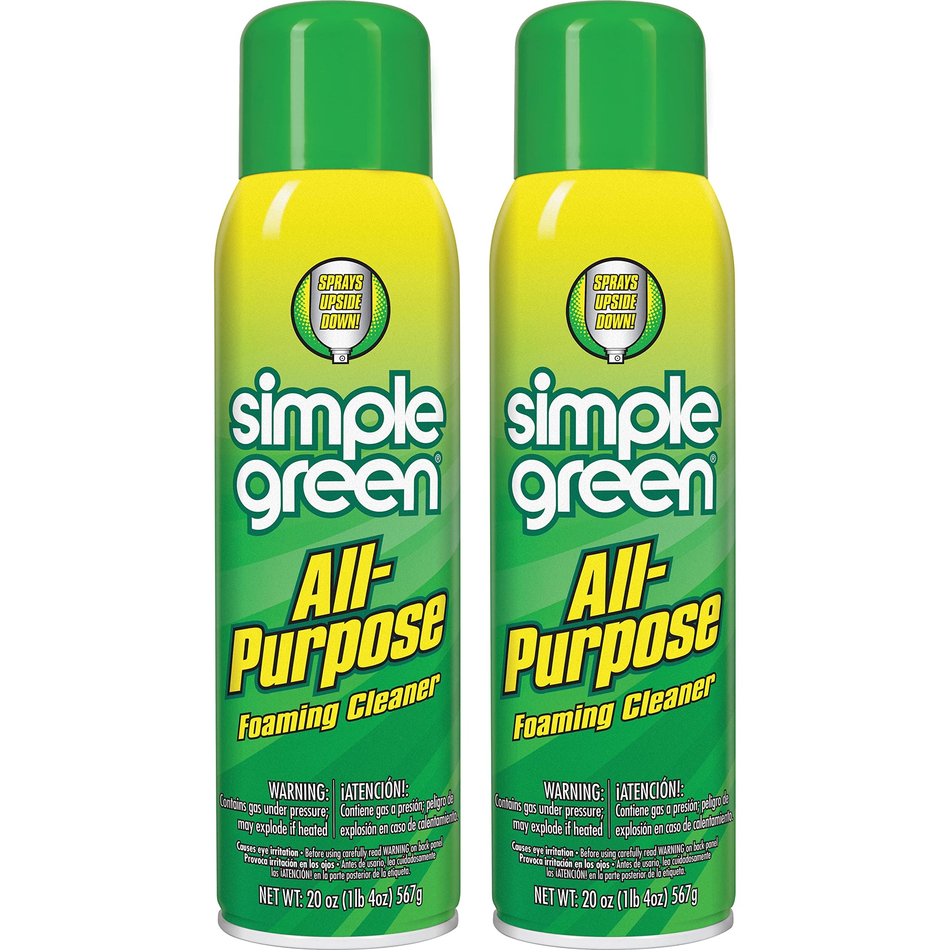 Simple Green All-Purpose Foaming Aerosol Cleaner, All-Purpose Cleaning and Degreasing, 20 Oz (Pack of 2)