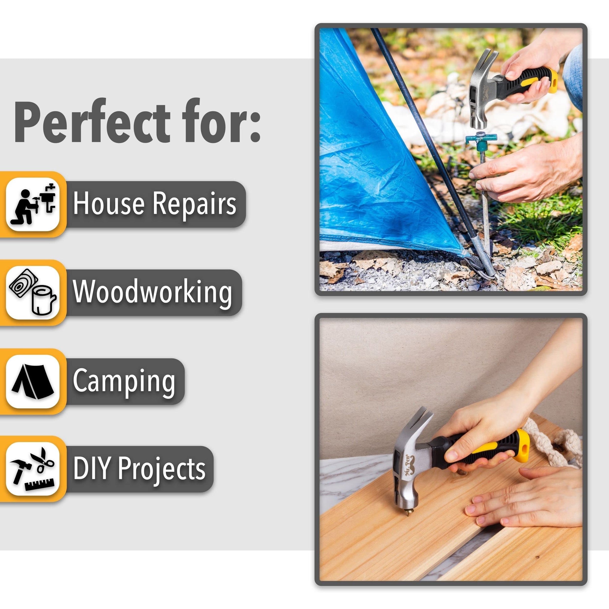 Mr. Pen- 8oz Small Magnetic Claw Nail Hammer for Women