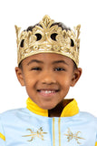 Little Adventures Soft Golden and Silver Prince and King Crowns Dress Up Costume Accessory (Gold Prince)