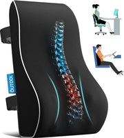 Lumbar Support Pillow for Office Chair,Office Home, College Dorm Room Essentials,Back Support Pillow for Car, Chair Cushions,Back Pain Relief Improve Posture,Mesh Cover Double Adjustable Straps