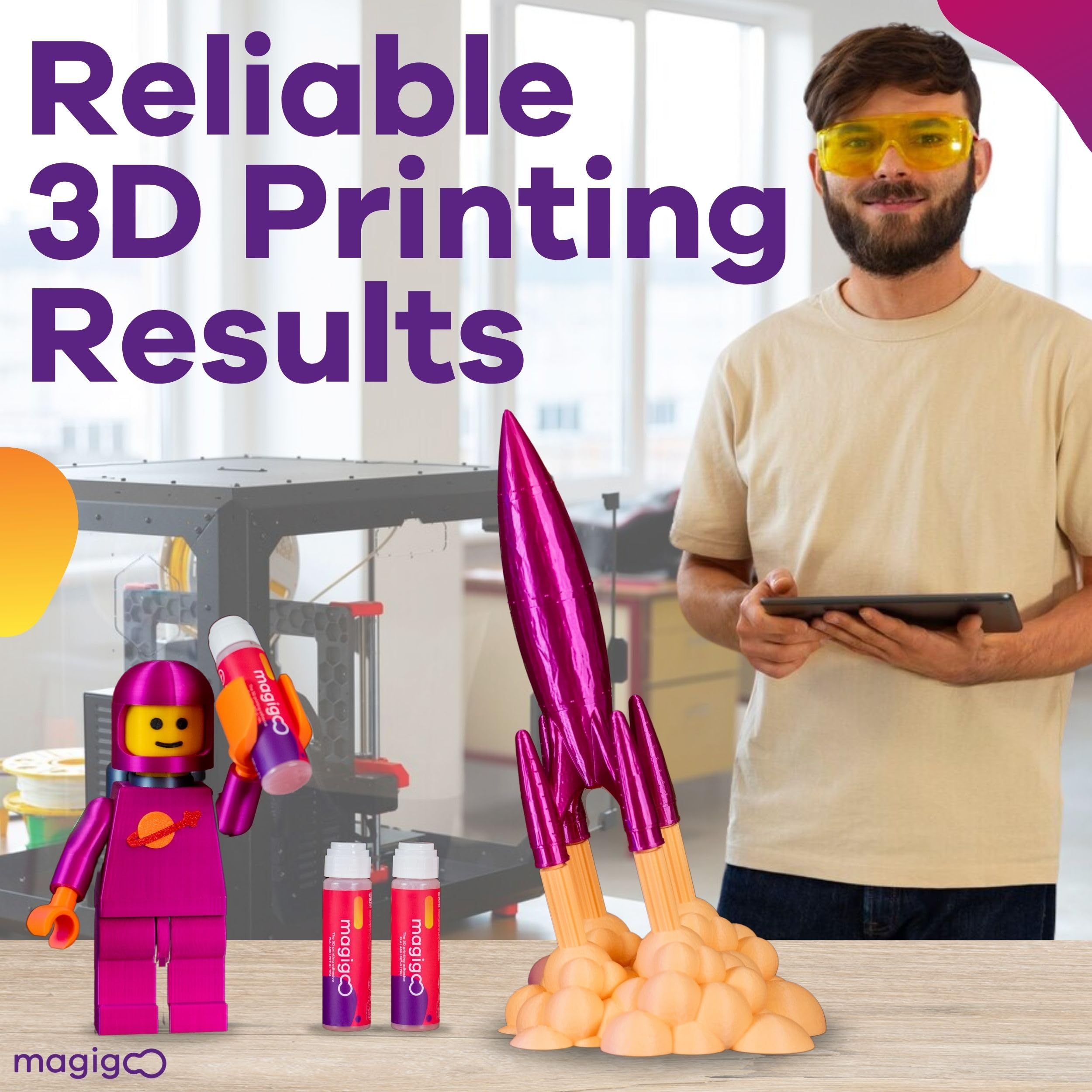 Magigoo - MO2016 All-in-One 3D Printer Adhesive Glue - ABS, PLA, PETG, HIPS, and TPU Flex Filament on Glass, Flex Plate, PEI, Buildtak, Kapton - 3D Printing Accessories, Supplies, and Materials (50mL)