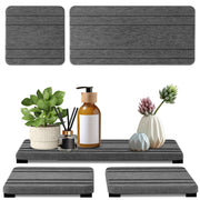 3PCS Water Absorbing Stone Tray, DryingNeat Diatomite Stone Sink Tray, Instant Dry Sink Coasters, Kitchen Sponge Hand Soap Holder, Countertop Fast Drying Counter Trays,8 * 4inch and 4 * 4inch