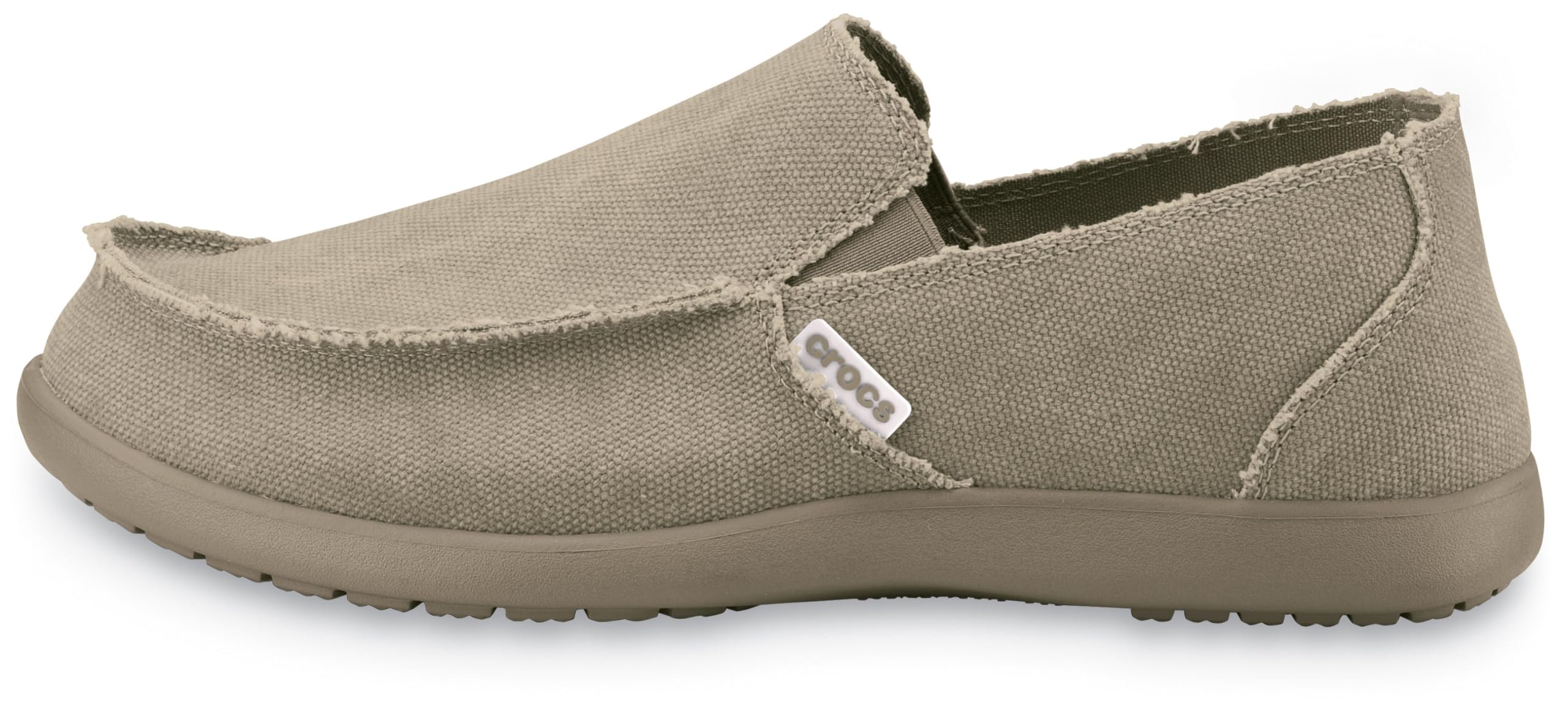 Crocs Men's Santa Cruz Loafers, Comfortable Men's Loafers, Slip On Shoes, Khaki/Khaki, 12 Men