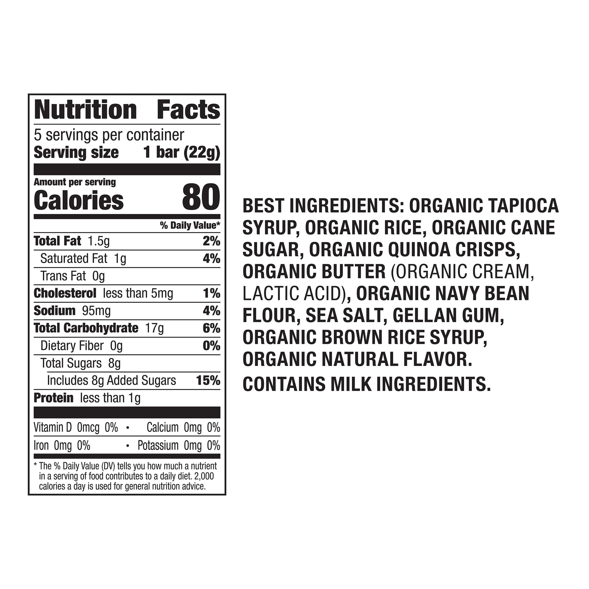 Annie's Organic Original Crispy Snack Bars, Gluten Free, 3.9 oz, 5 ct.