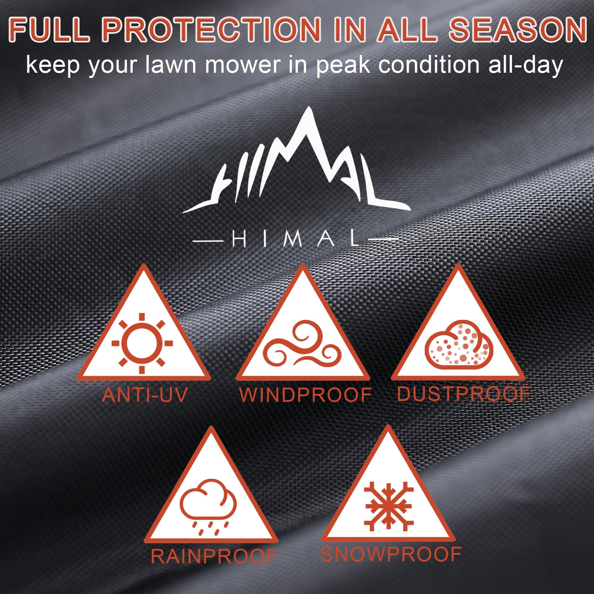 Himal Outdoors Lawn Mower Cover - Tractor Cover Fits Decks up to 54" Heavy Duty Protector, 420D Polyester Oxford Universal Fit with Drawstring