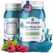 TrueSeaMoss Sea Moss Gel – Made in USA – Wildcrafted Seamoss, Fresh Fruits & Sea Vegetables – Blue Spirulina, Pack of 1 (Labels may Vary)