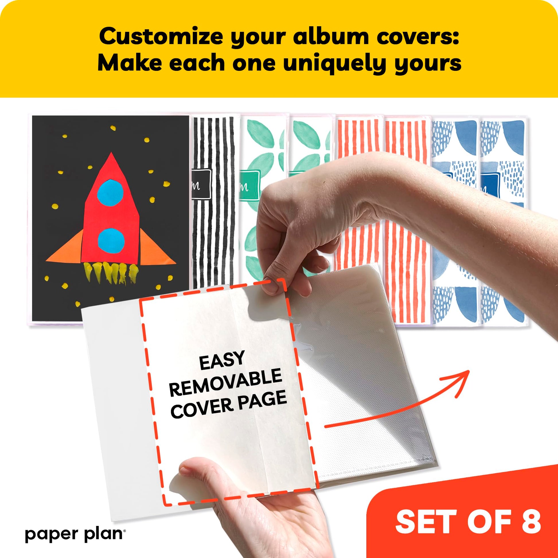 Photo Albums for 4x6 Pictures - (Set of 8), by Paper Plan, Mini Albums, Each Can Hold Up To 36 Photos, Works With Portrait and Landscape Pictures - Perfect for Storing Beautiful Memories