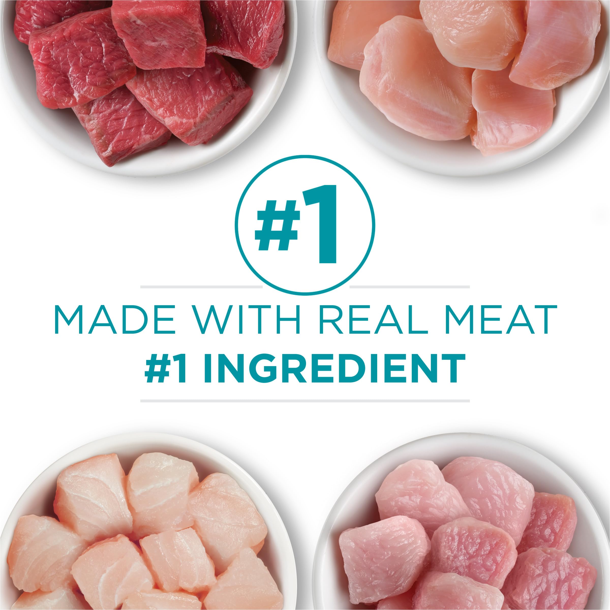 Purina ONE High Protein, Grain Free Pate Wet Cat Food Variety Pack, Grain Free Formula - (Pack of 24) 3 oz. Cans