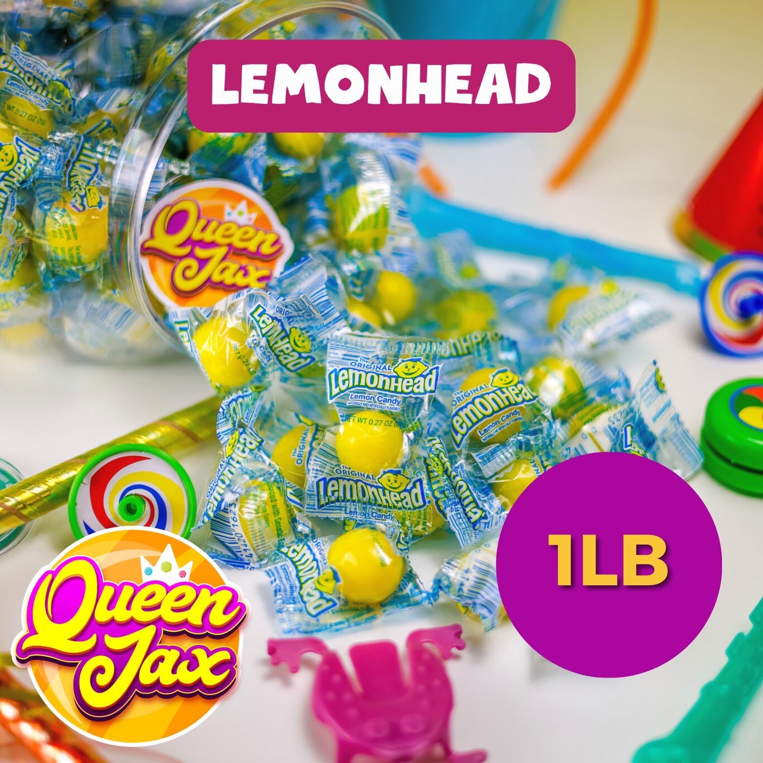 Lemonheads Candy - Lemon Candy - 1 LB Bag - Lemon Heads - Lemon Heads Large Bulk Candy - Lemonhead Candy Bulk - Lemon Hard Candy - Lemonhead Candy - Lemon Head Hard Candy
