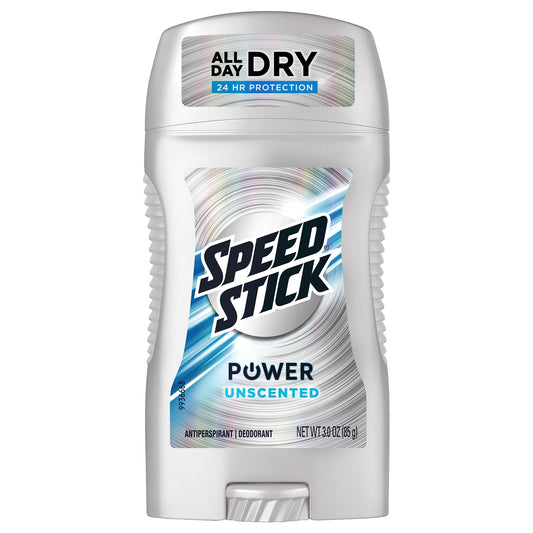 Speed Stick Men's Antiperspirant Deodorant, Unscented, 3 Ounce, 4 Pack