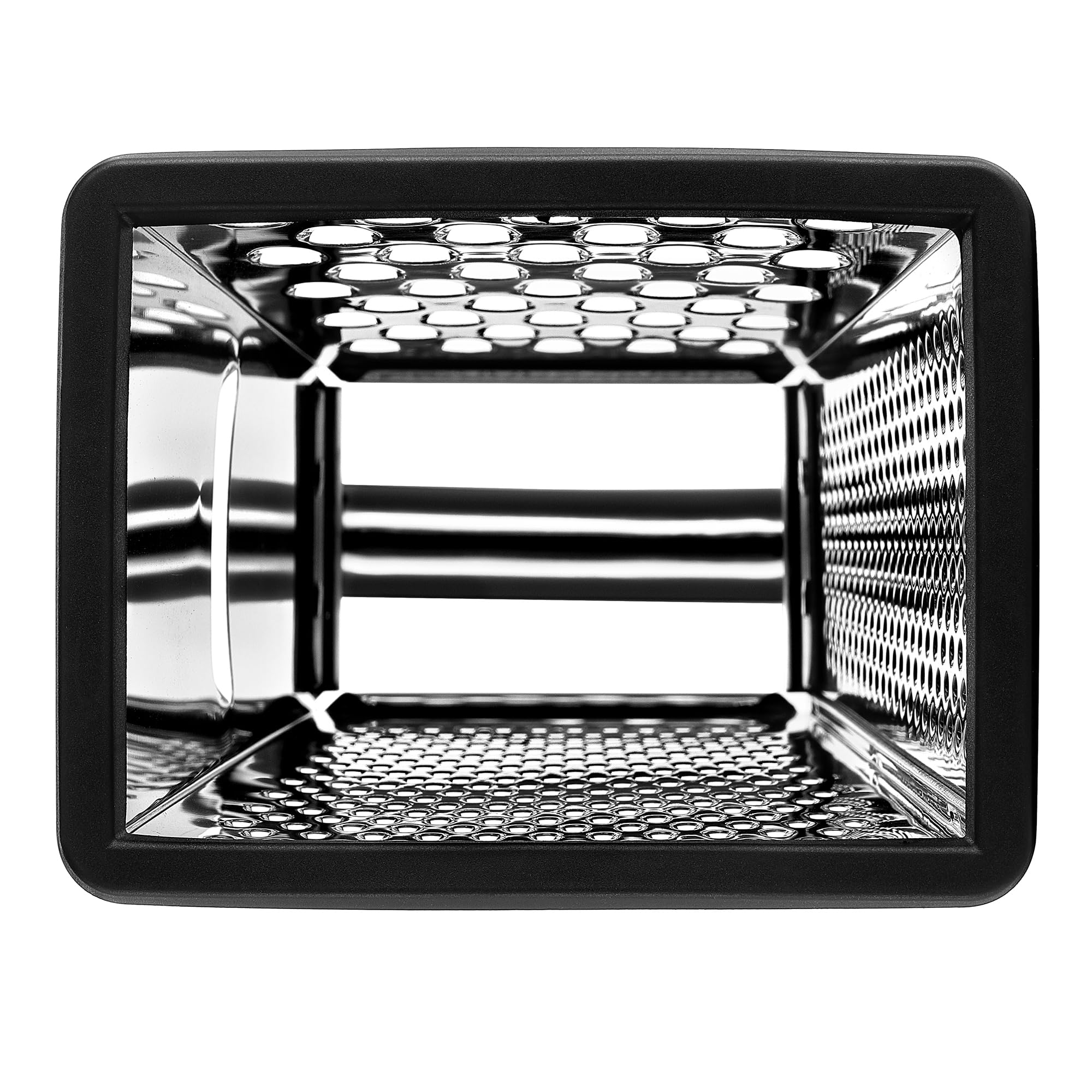 Spring Chef Professional Large Parmesan Cheese Grater, Stainless Steel Metal Box Grater with Handle, 4 Sided Handheld Kitchen Food Shredder for Cheese, Carrot, Veggie, Ginger, Potato - Dishwasher Safe