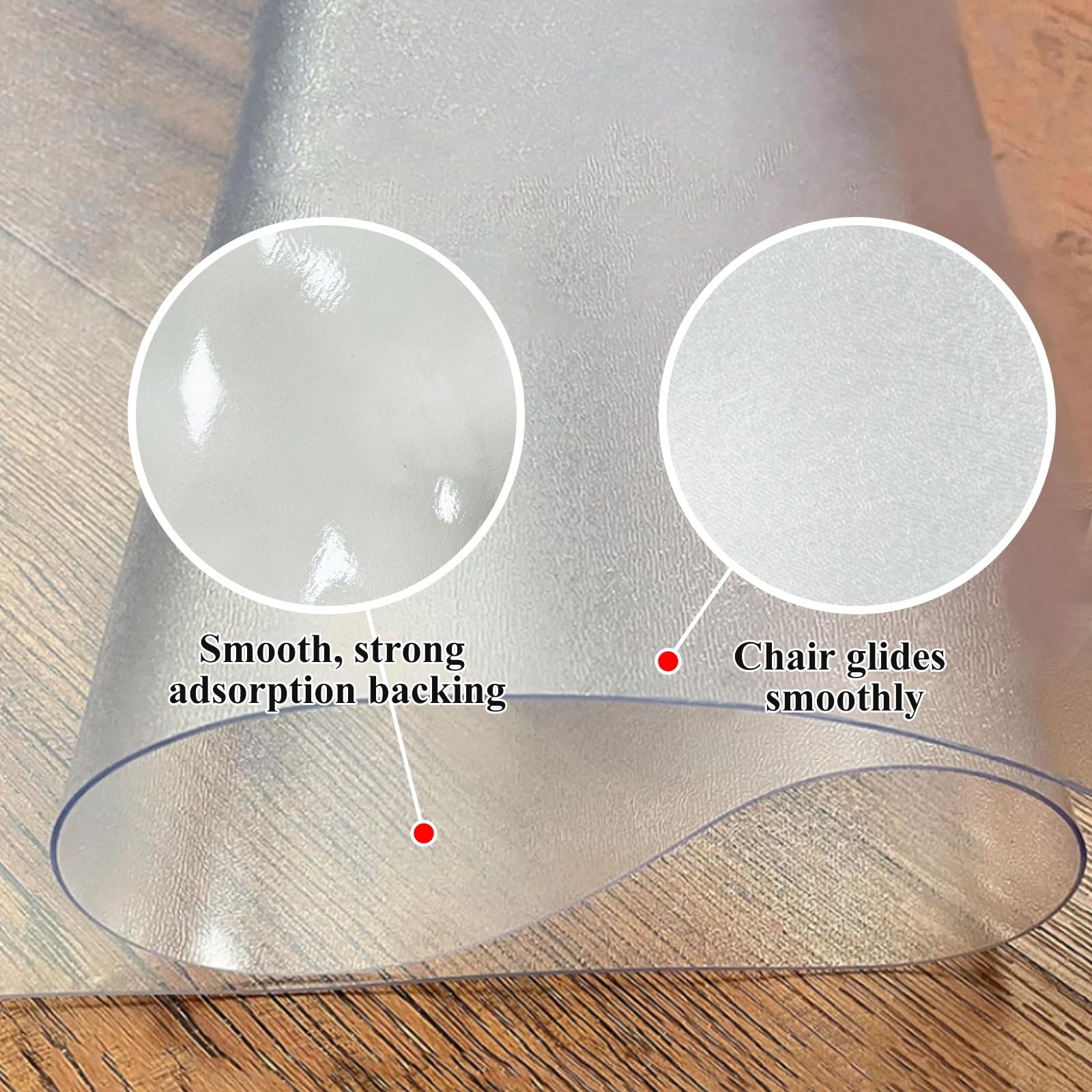 SHAREWIN Office Chair Mat for Hardwood Floors - 36"x47" Desk Chair Mats Home Floor Protector Heavy Duty - Easy Clean