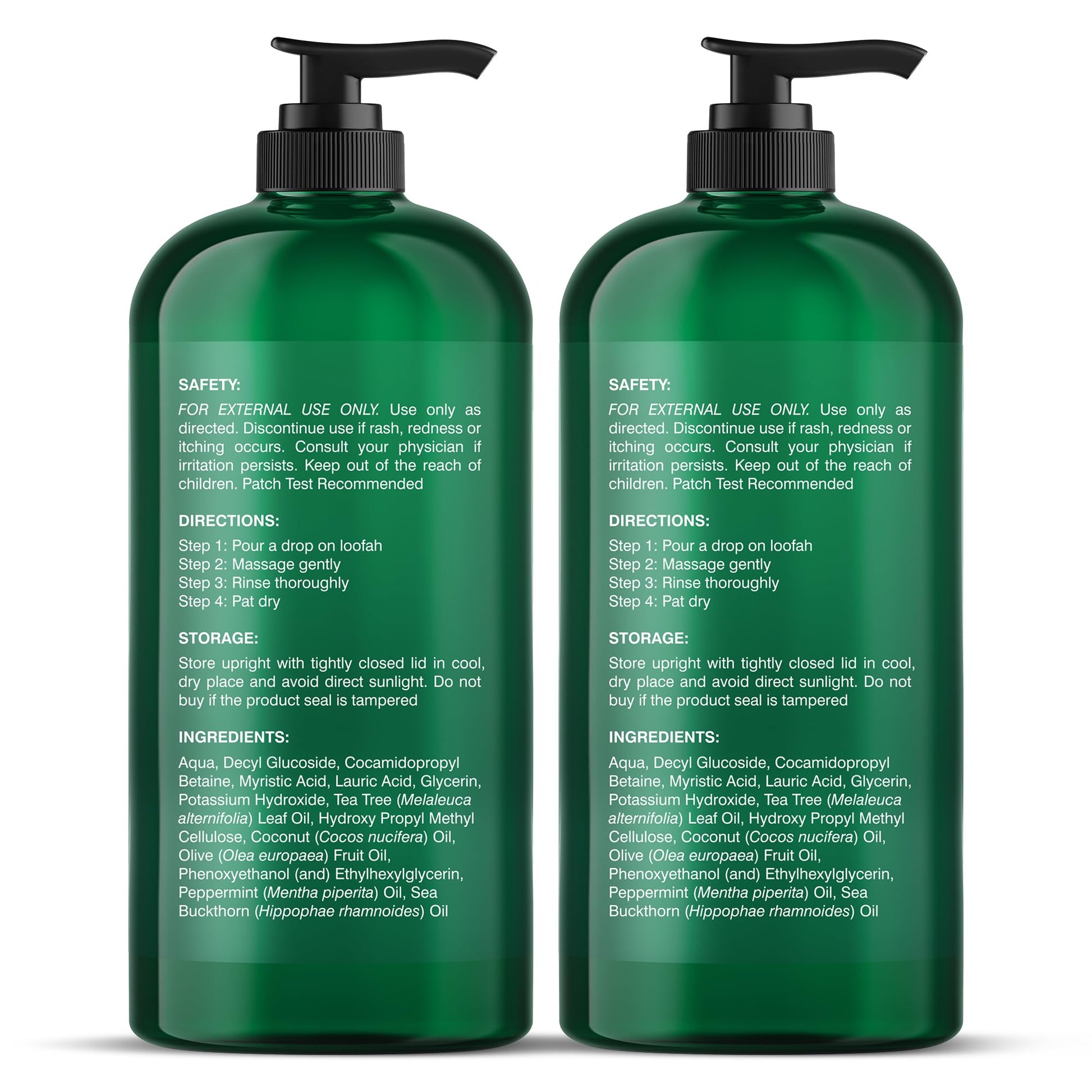 Botanic Hearth Tea Tree Body Wash | 16 Fl Oz | Helps Soothe Itchy, Dry Skin, Antifungal Body Wash With 100% Pure Tea Tree Oil | Sulfate Free, Paraben Free, For Men And Women Set Of 2