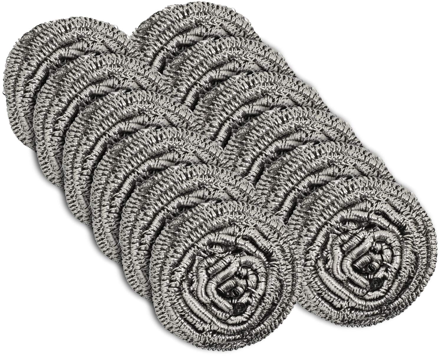12 Pack Stainless Steel Scourers by Scrub It Ã¢ÂÂ Steel Wool Scrubber Pad Used for Dishes, Pots, Pans, and Ovens. Easy scouring for Tough Kitchen Cleaning.