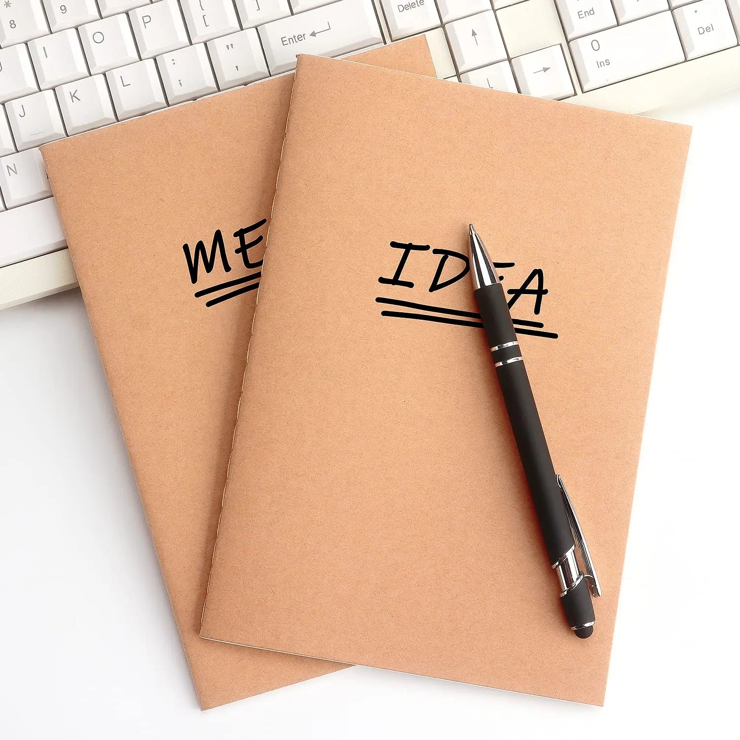 ZZTX 4 Pack Blank Kraft Notebooks, Blank Paper Sketchbooks for Drawing Doodling Writing,Travel Journal Set, A5, 36 Pages, 8.3” X 5.5”