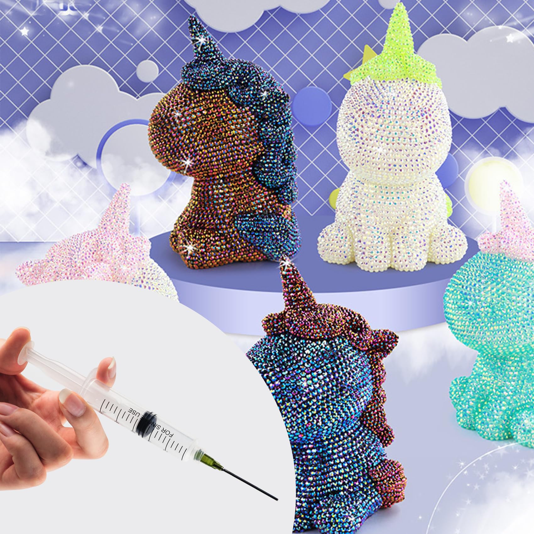 10ml Glue Applicator Syringe with 14G 16G 18G Blunt Tip Needle and Cap, Suitable for Ink, Epoxy, Woodworking, Craft, Liquid Dispensing