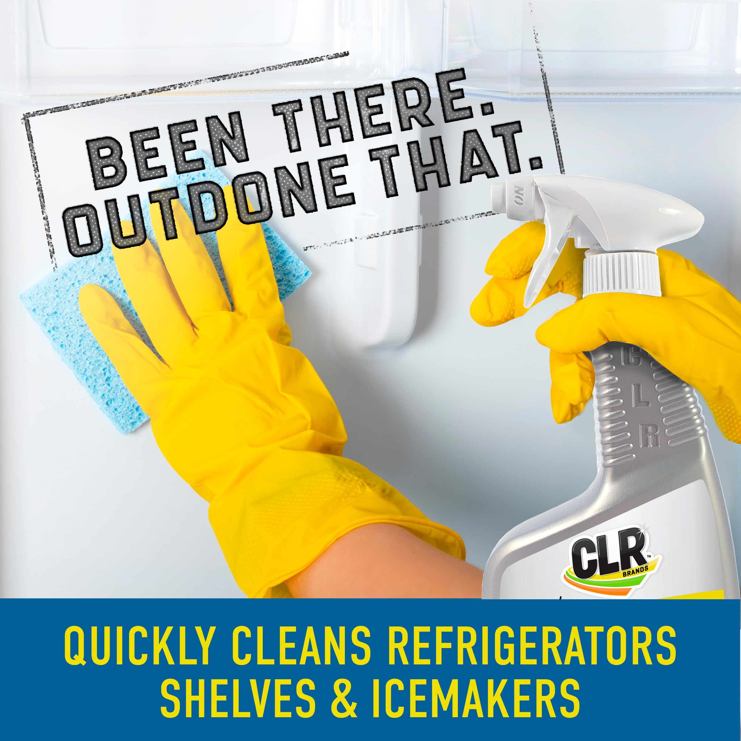 CLR Brands® Calcium, Lime & Rust Remover, Blasts Calcium, Dissolves Lime Deposits, Zaps Stubborn Rust Stains and Hard Water Deposits, 22 Ounce Spray Bottle (Pack of 1)